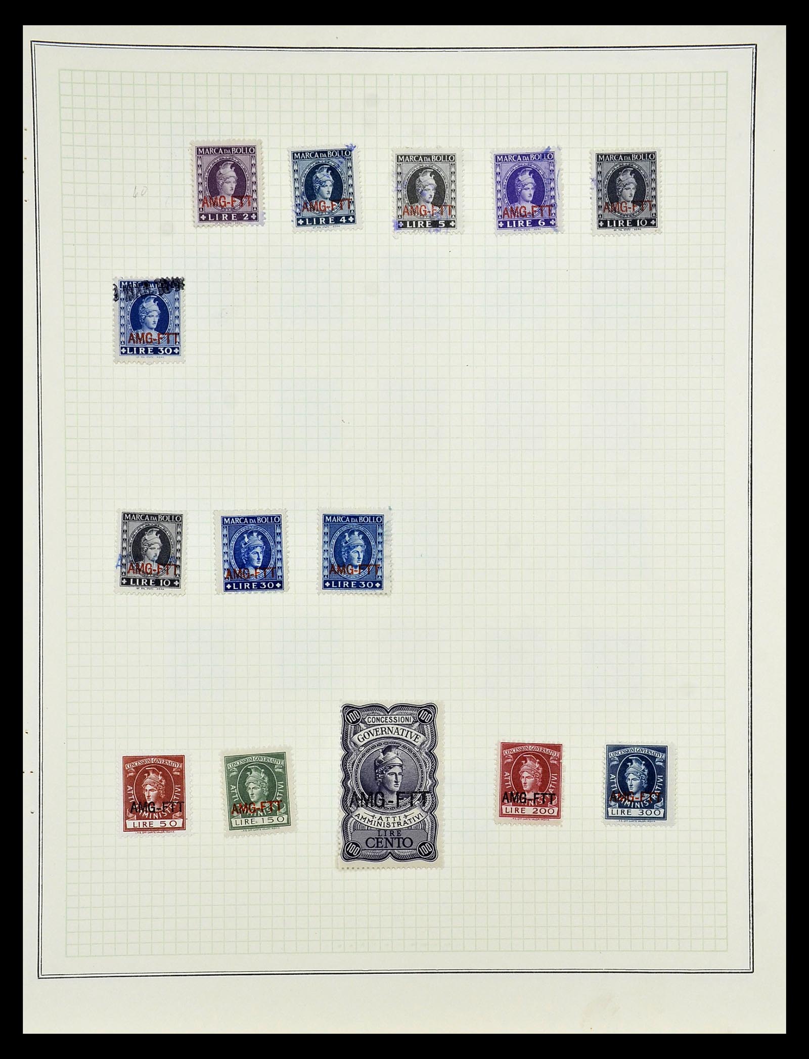 35109 033 - Postzegelverzameling 35109 AMG 1943-1952.