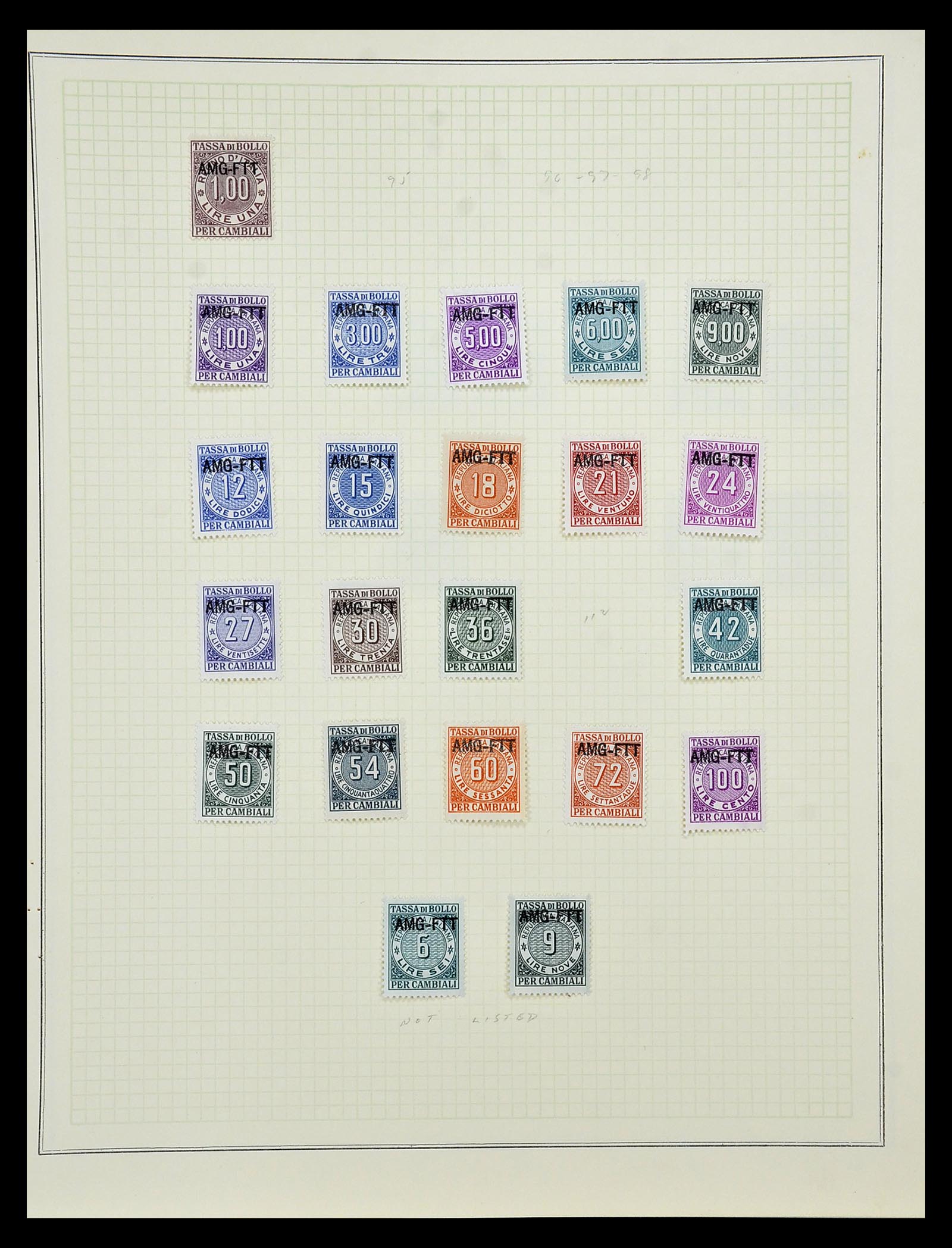 35109 034 - Postzegelverzameling 35109 AMG 1943-1952.