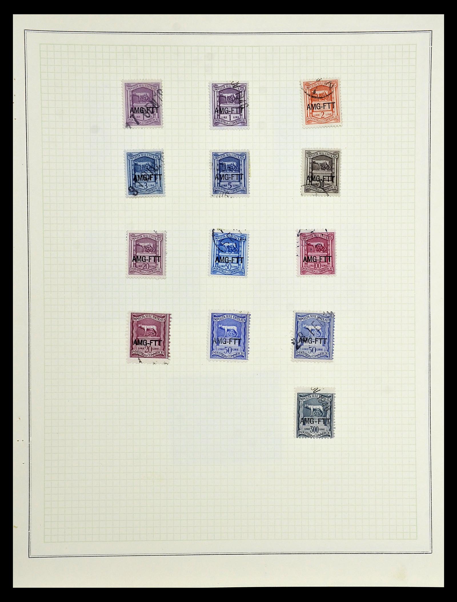 35109 036 - Postzegelverzameling 35109 AMG 1943-1952.