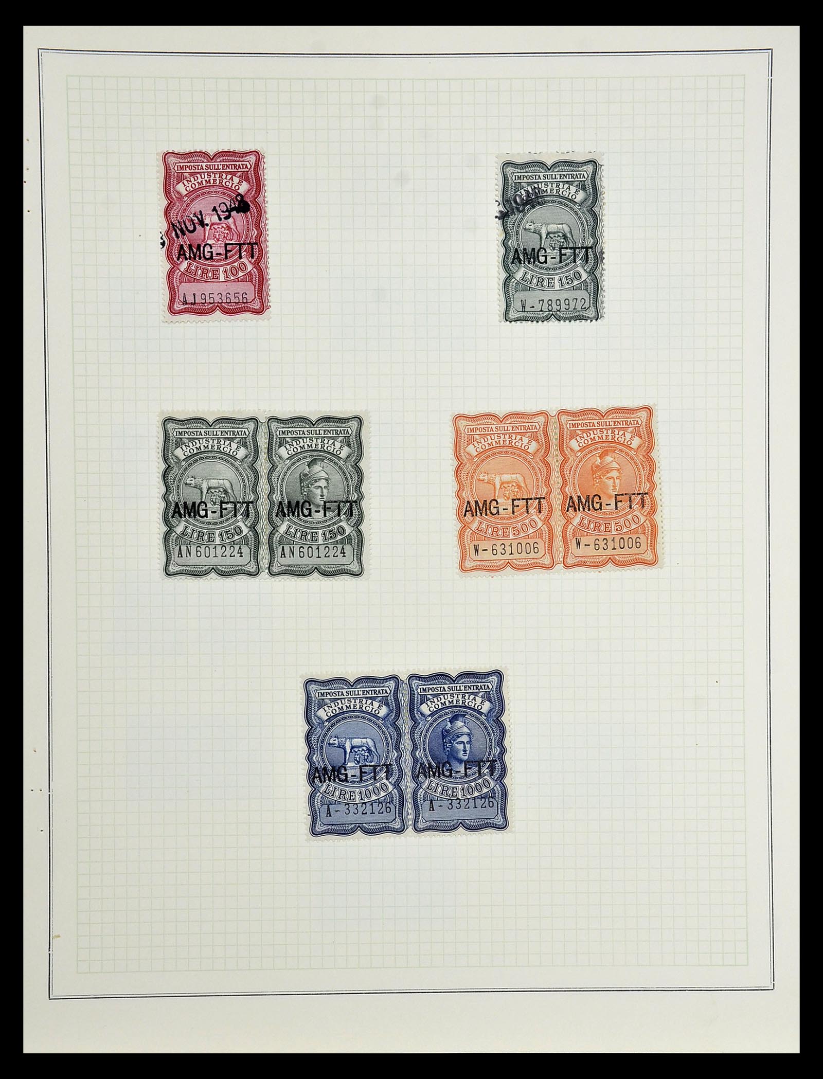 35109 037 - Postzegelverzameling 35109 AMG 1943-1952.