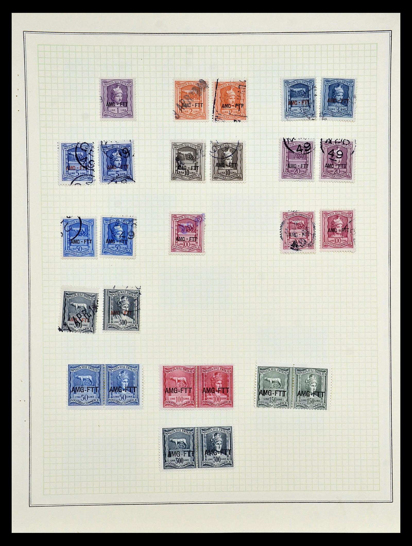 35109 038 - Postzegelverzameling 35109 AMG 1943-1952.