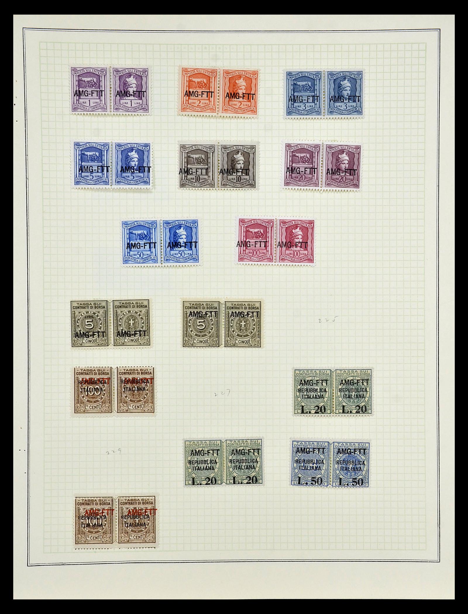 35109 039 - Postzegelverzameling 35109 AMG 1943-1952.