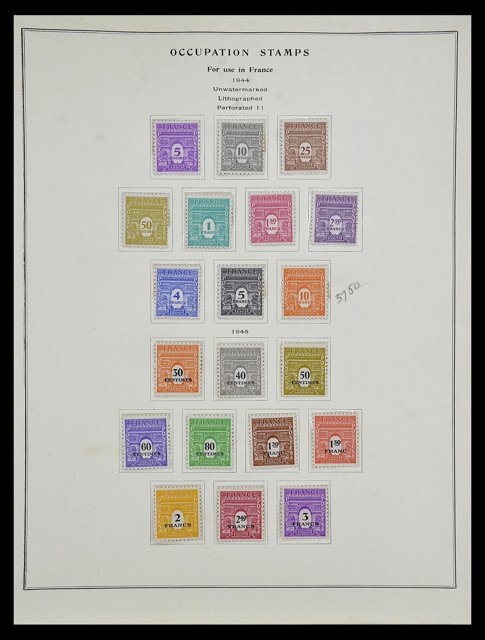 35109 043 - Postzegelverzameling 35109 AMG 1943-1952.