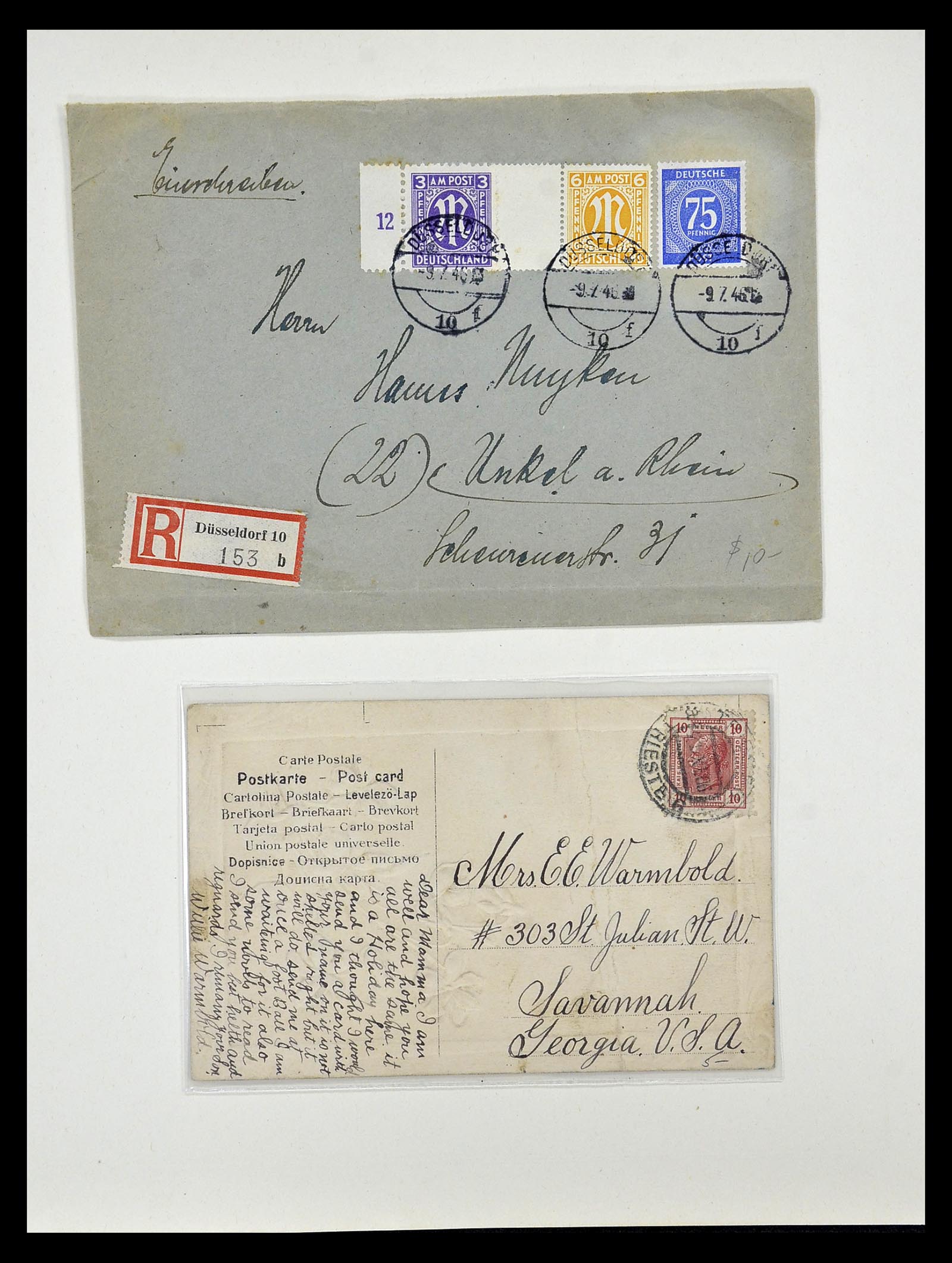 35109 047 - Postzegelverzameling 35109 AMG 1943-1952.