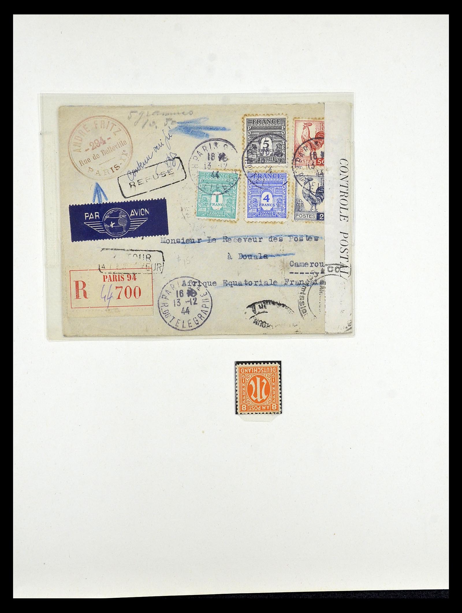 35109 048 - Postzegelverzameling 35109 AMG 1943-1952.
