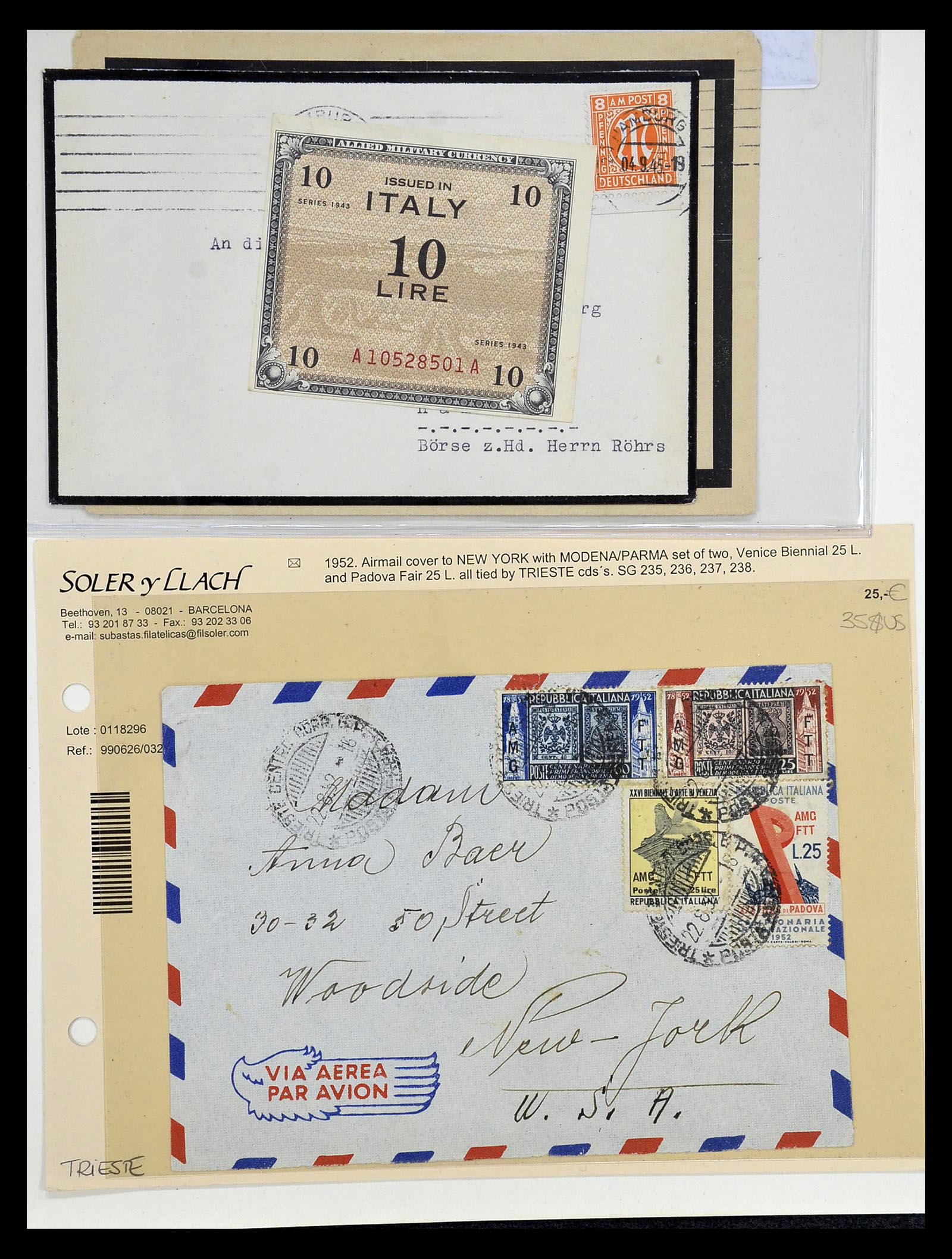 35109 051 - Postzegelverzameling 35109 AMG 1943-1952.