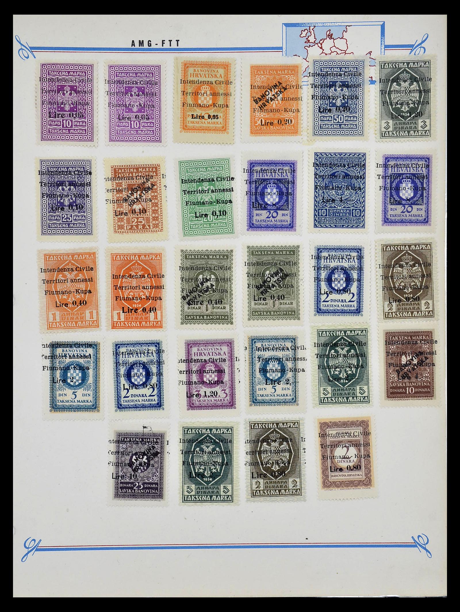 35109 053 - Postzegelverzameling 35109 AMG 1943-1952.