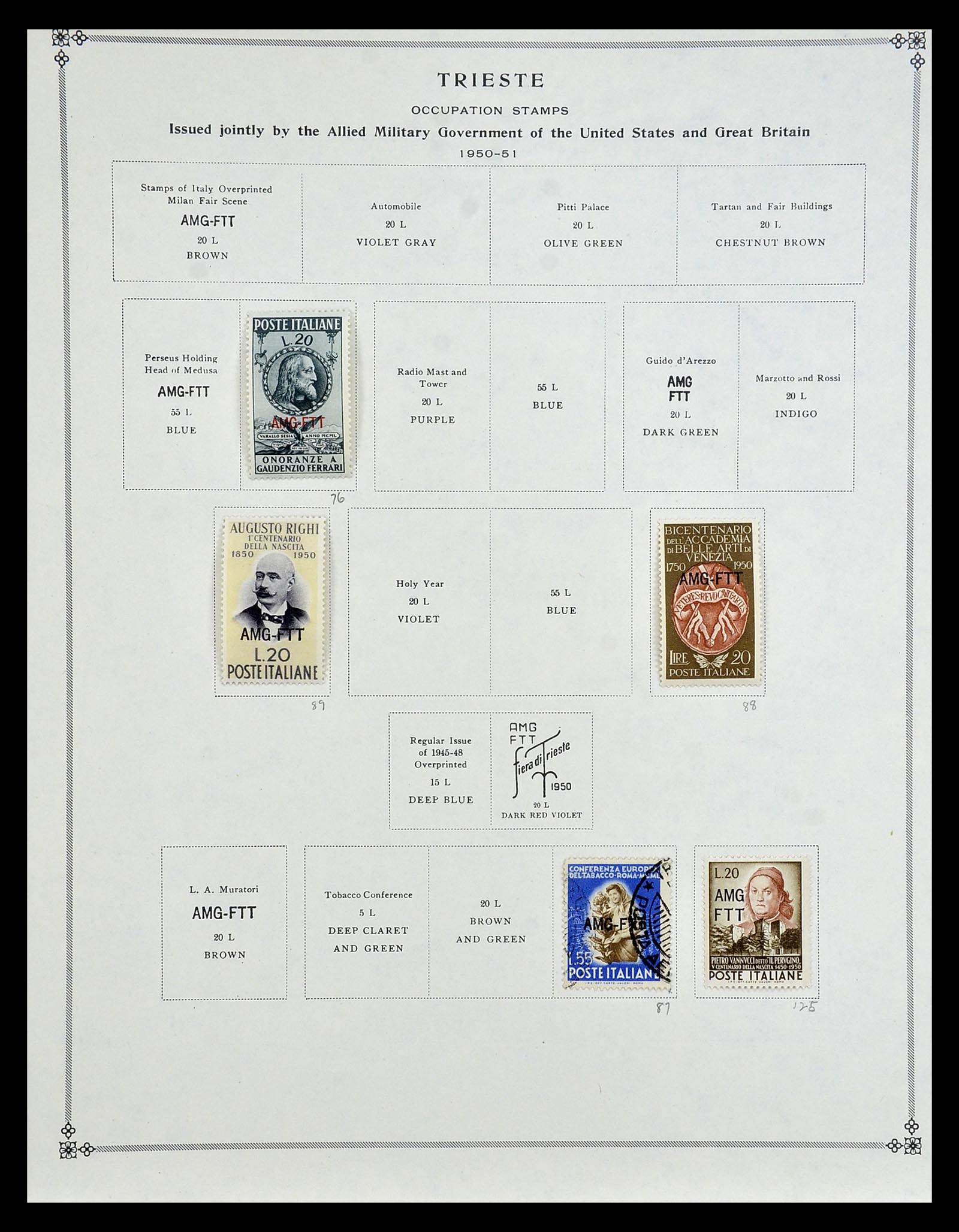 35109 059 - Postzegelverzameling 35109 AMG 1943-1952.