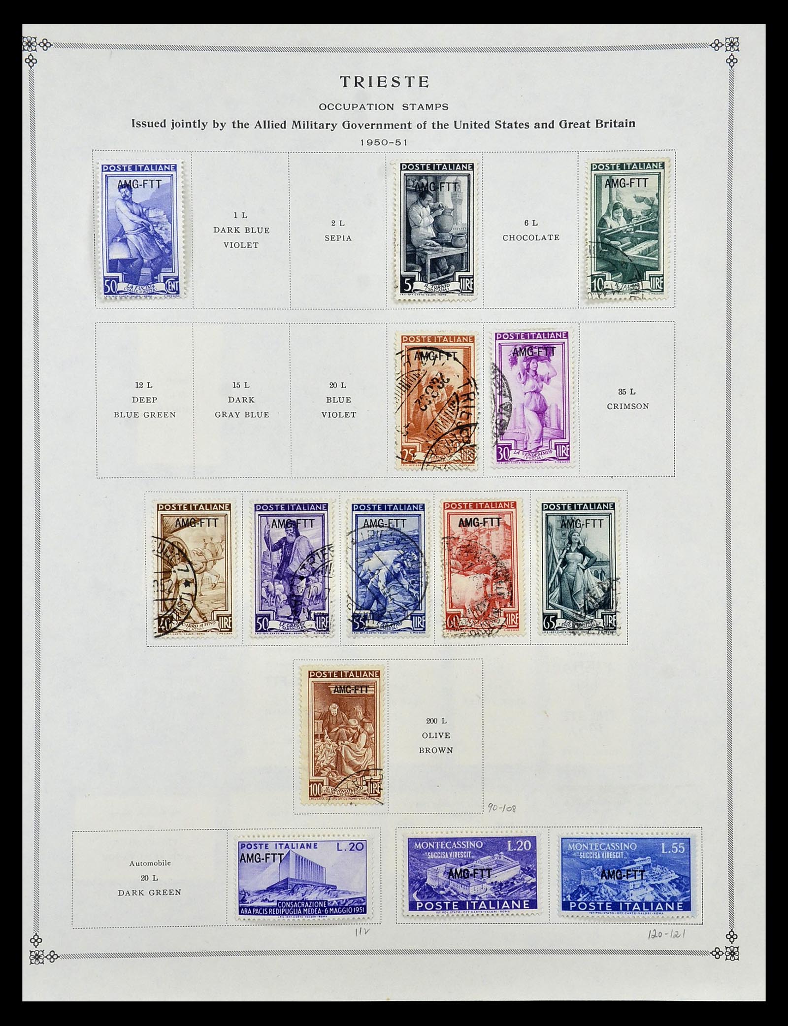 35109 060 - Postzegelverzameling 35109 AMG 1943-1952.