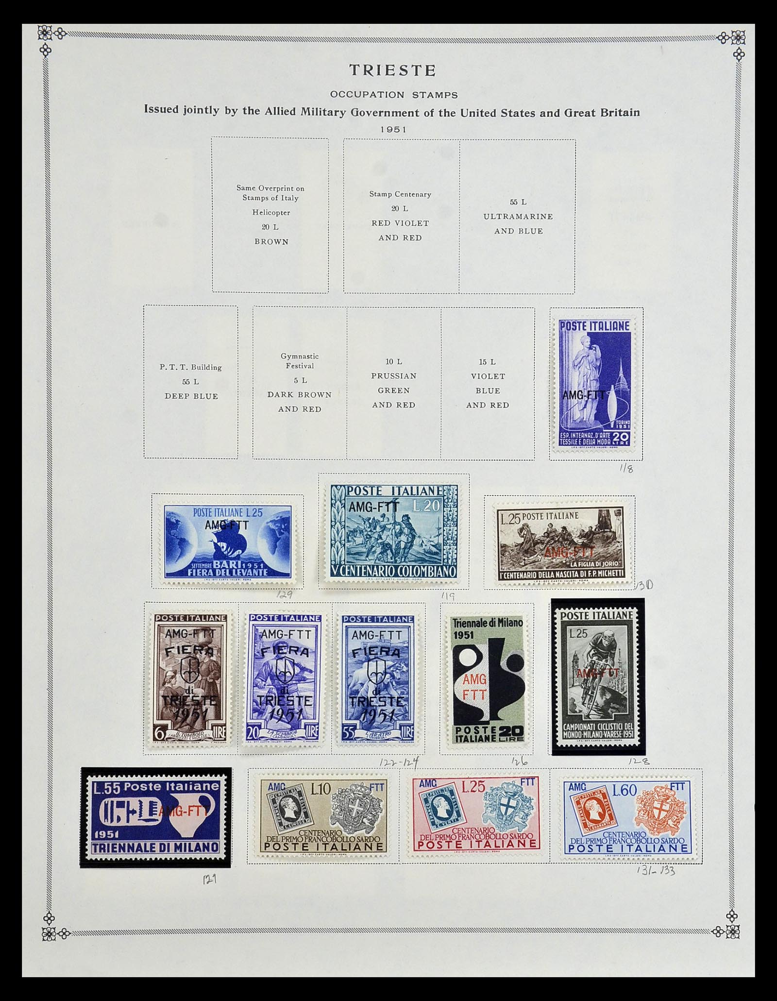 35109 061 - Postzegelverzameling 35109 AMG 1943-1952.