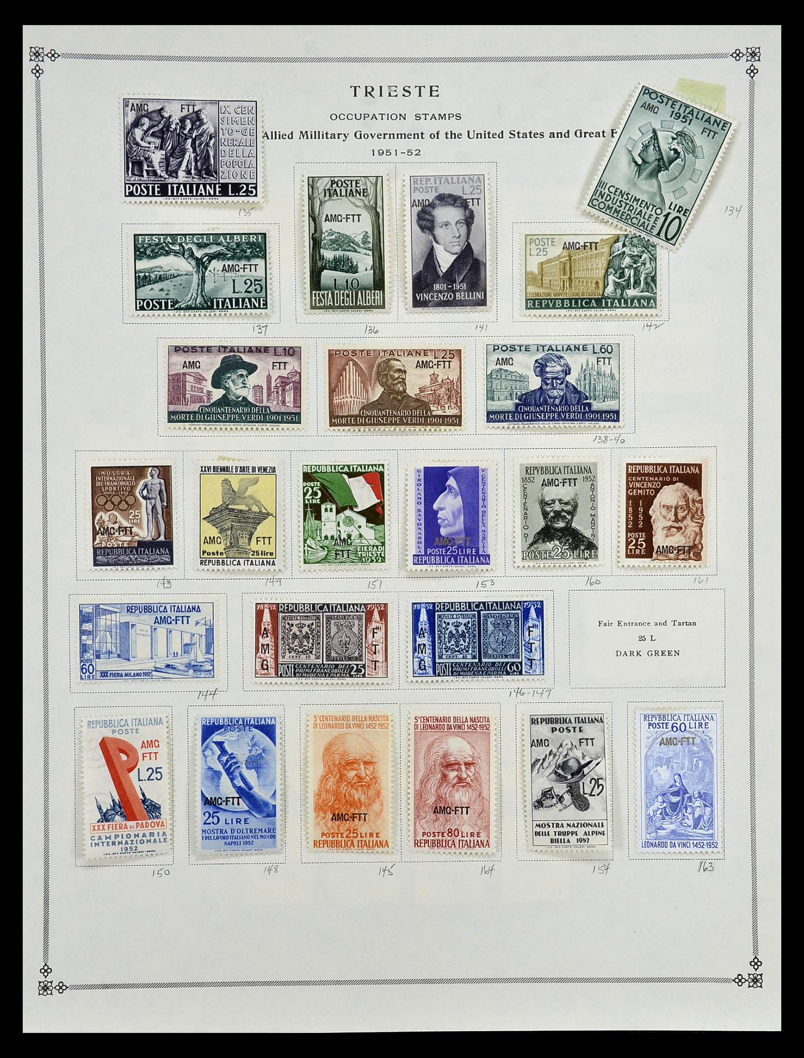 35109 062 - Postzegelverzameling 35109 AMG 1943-1952.
