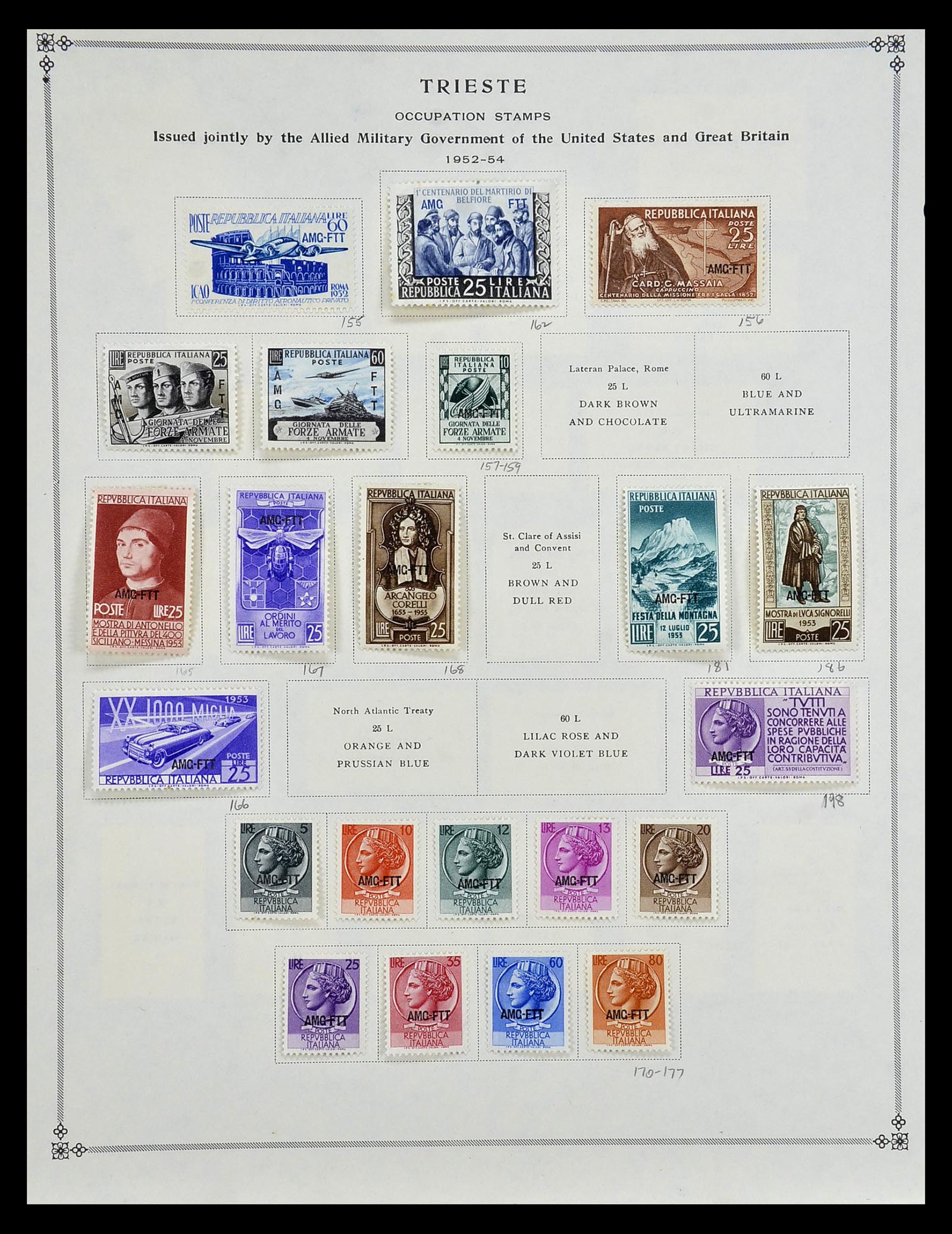 35109 063 - Postzegelverzameling 35109 AMG 1943-1952.