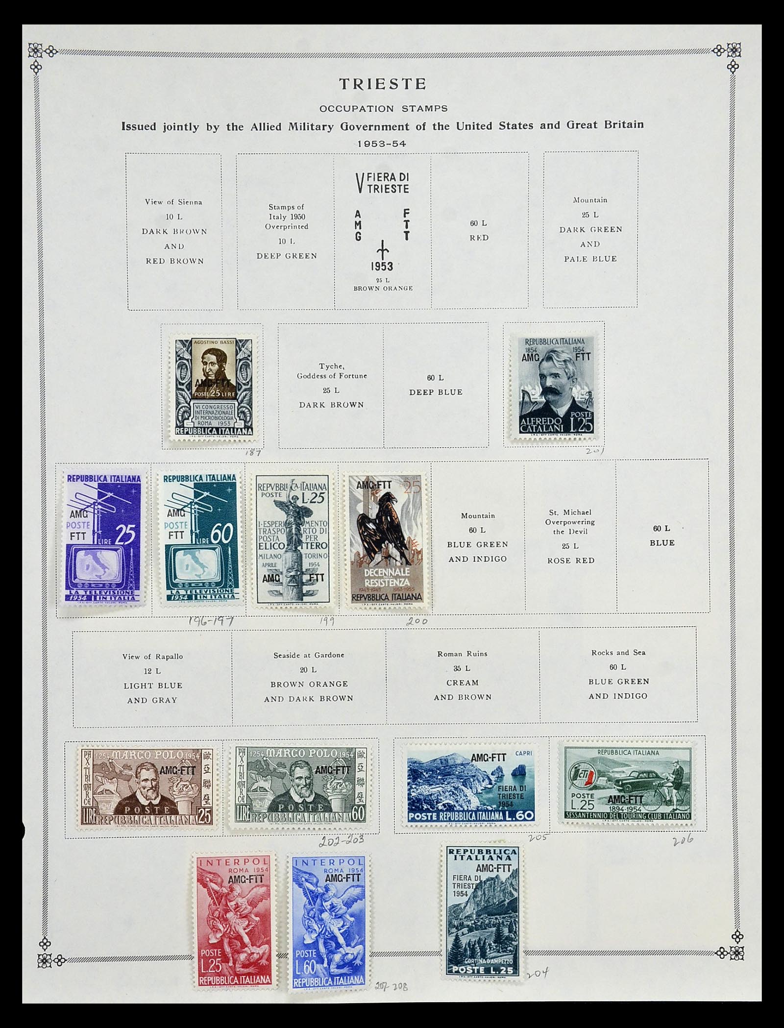 35109 064 - Postzegelverzameling 35109 AMG 1943-1952.