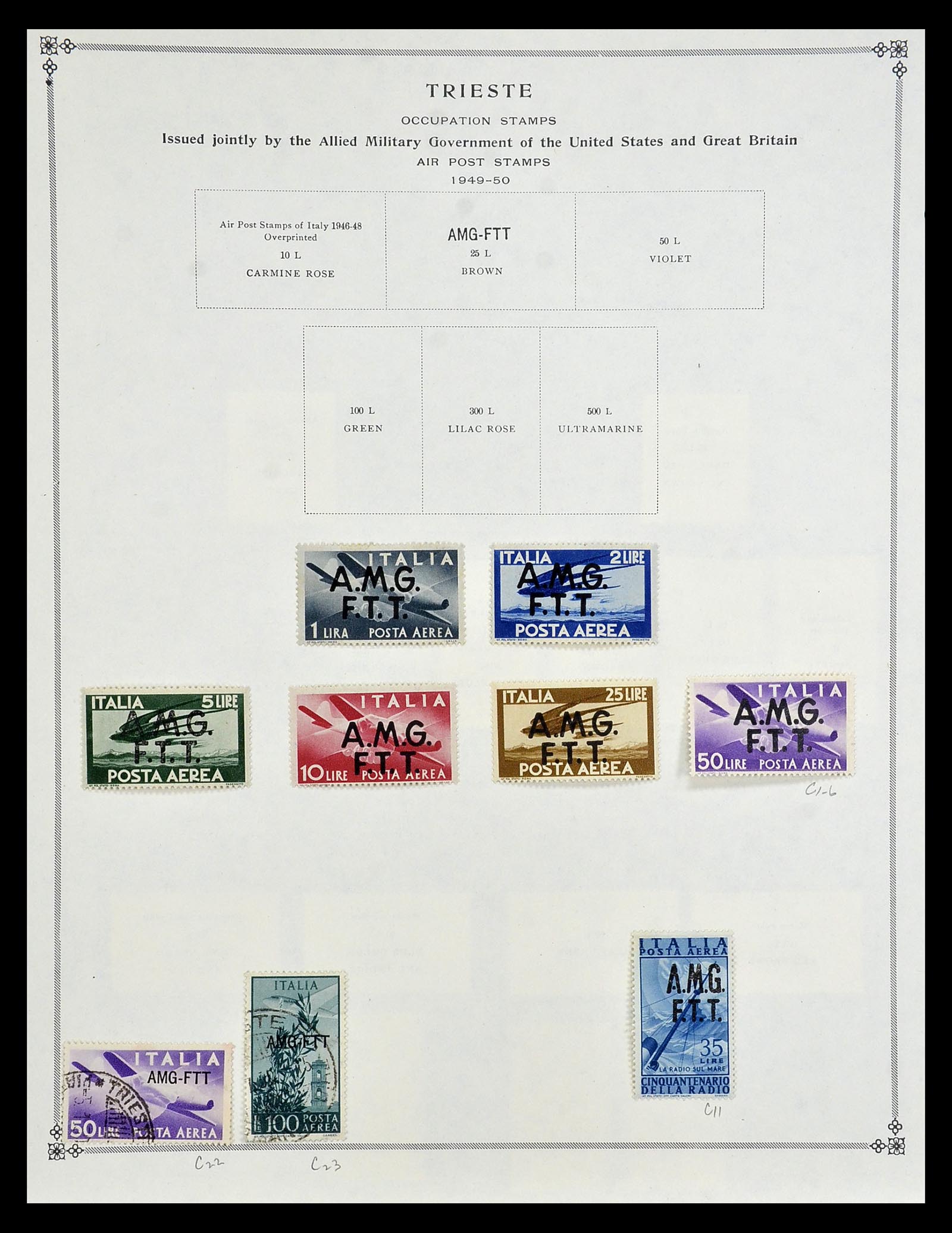 35109 065 - Postzegelverzameling 35109 AMG 1943-1952.