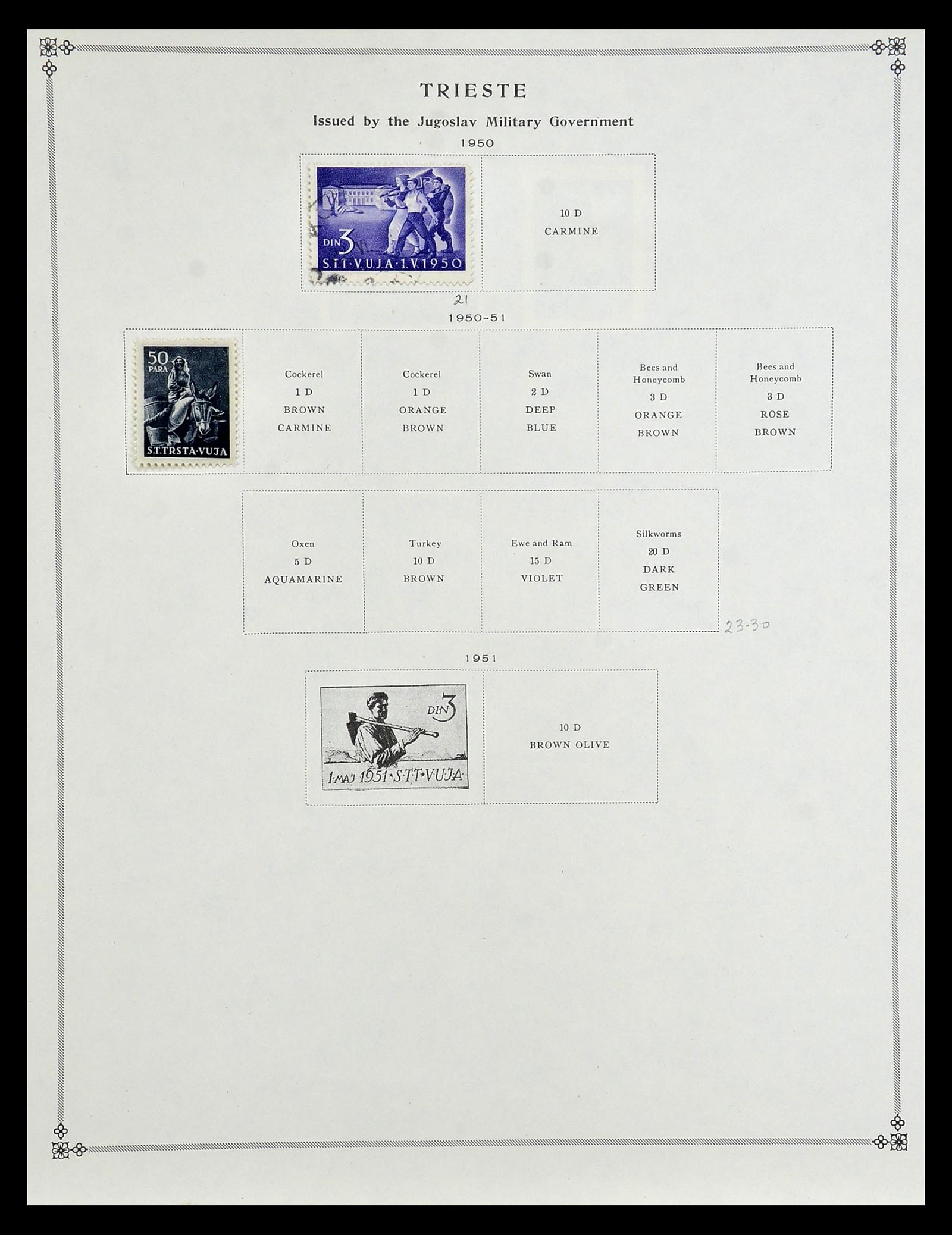 35109 067 - Postzegelverzameling 35109 AMG 1943-1952.