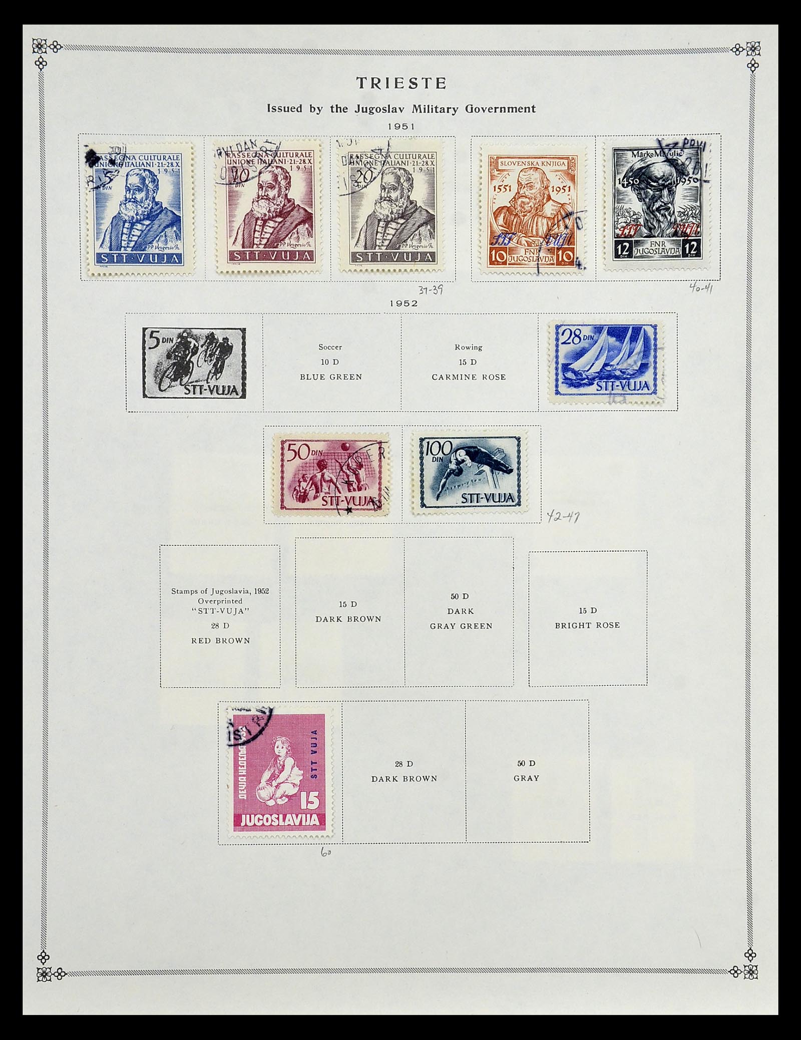 35109 068 - Postzegelverzameling 35109 AMG 1943-1952.