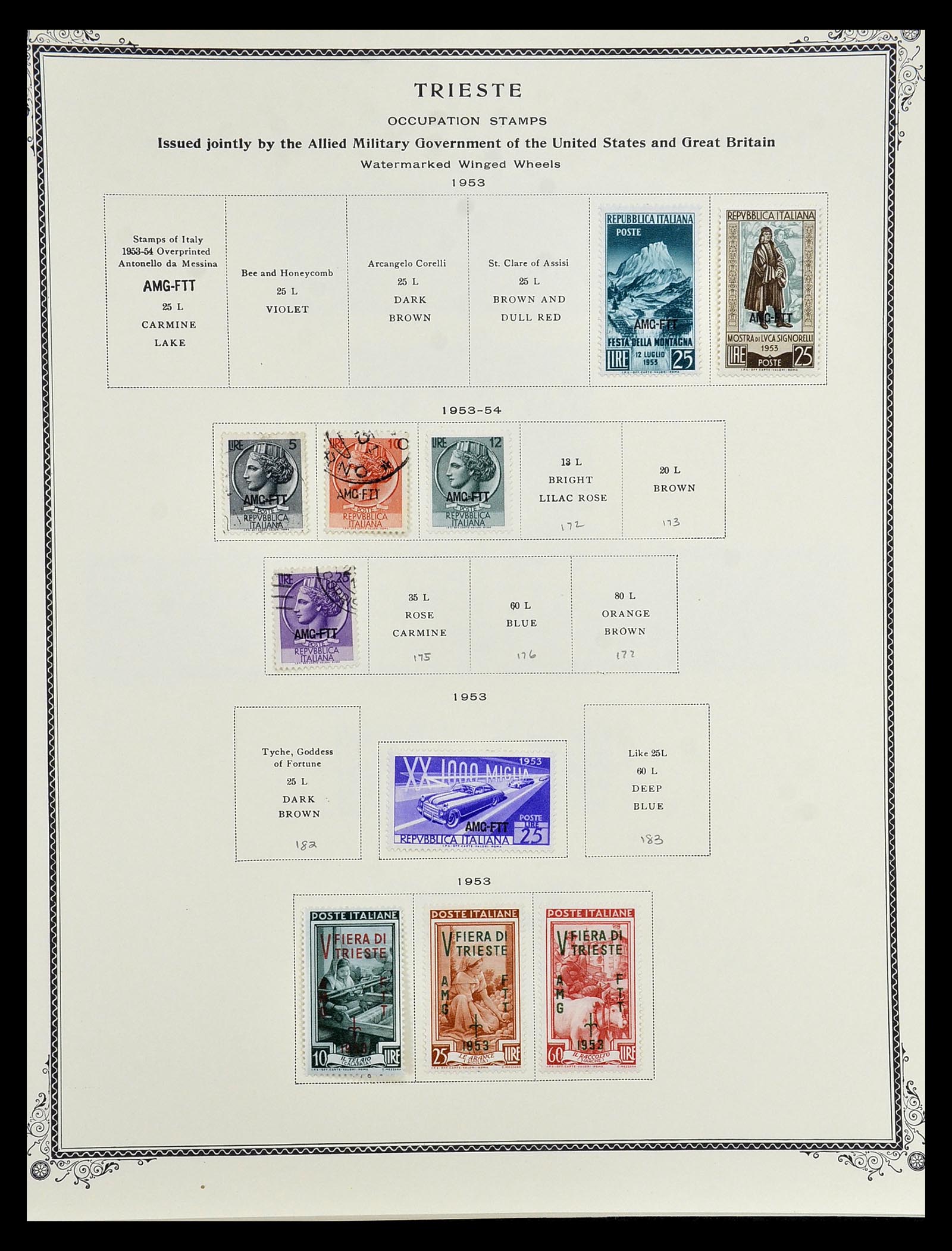 35109 081 - Postzegelverzameling 35109 AMG 1943-1952.