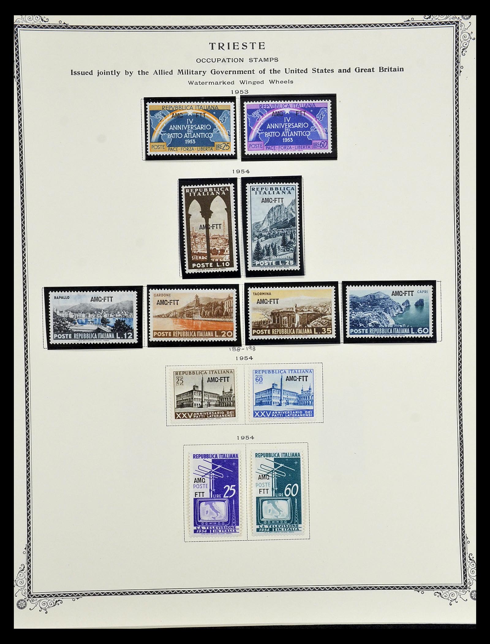 35109 082 - Postzegelverzameling 35109 AMG 1943-1952.