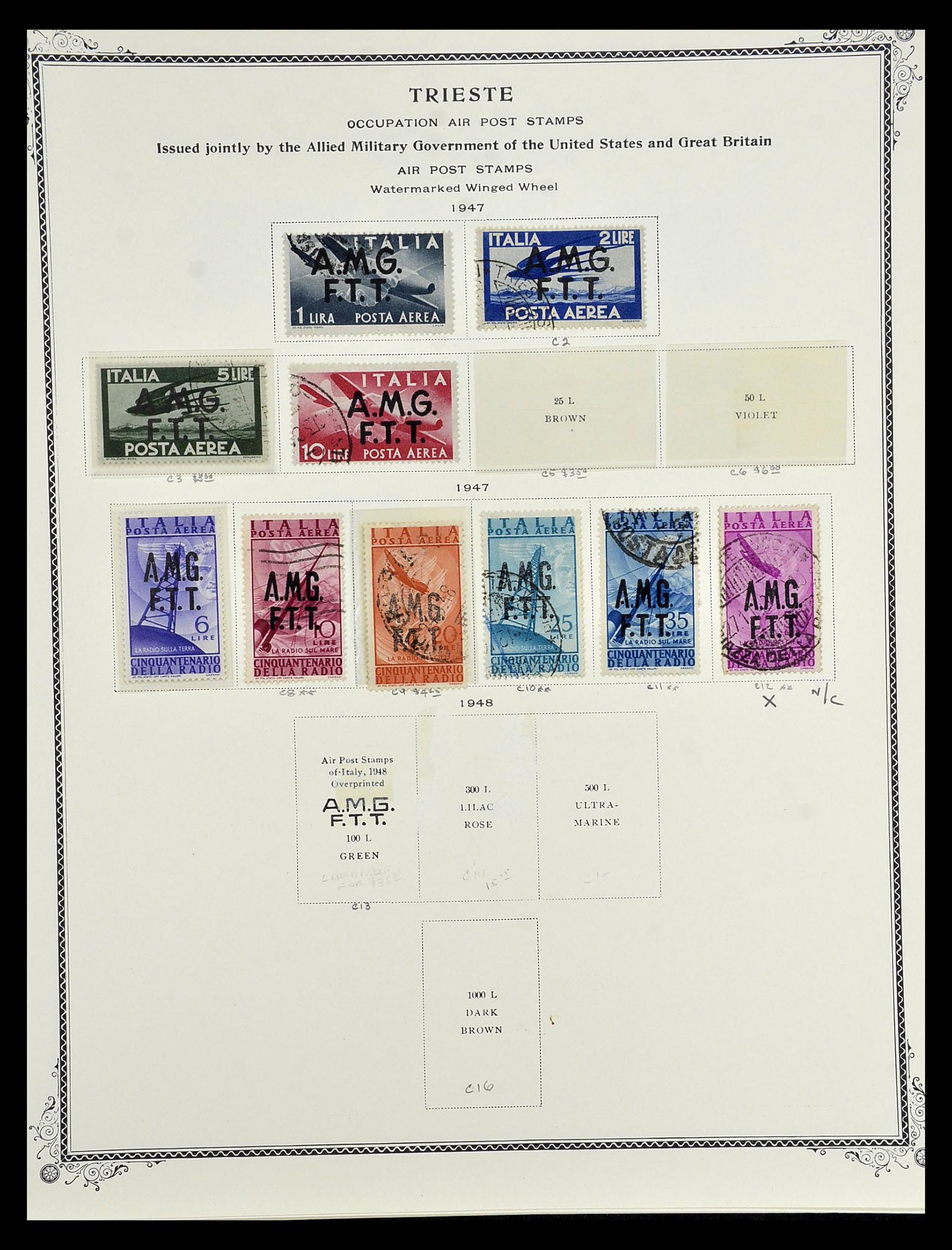 35109 084 - Postzegelverzameling 35109 AMG 1943-1952.