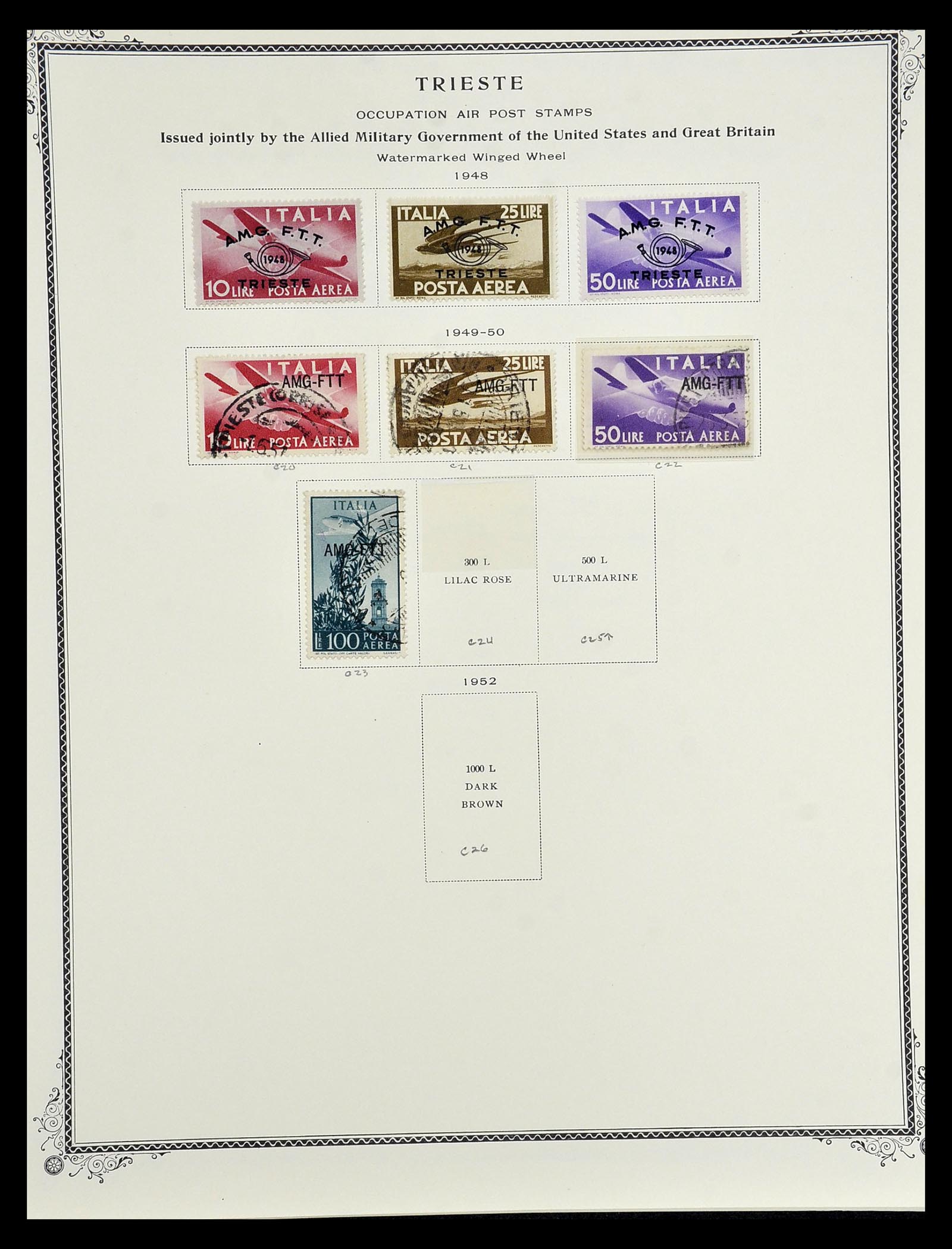 35109 085 - Postzegelverzameling 35109 AMG 1943-1952.