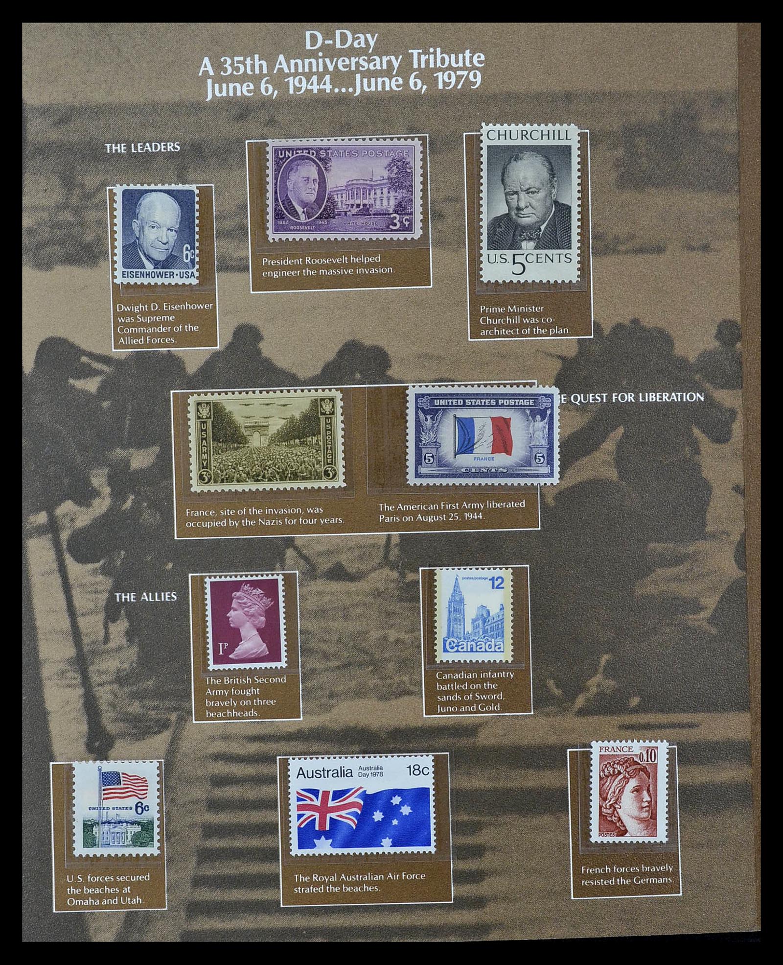 35109 090 - Postzegelverzameling 35109 AMG 1943-1952.