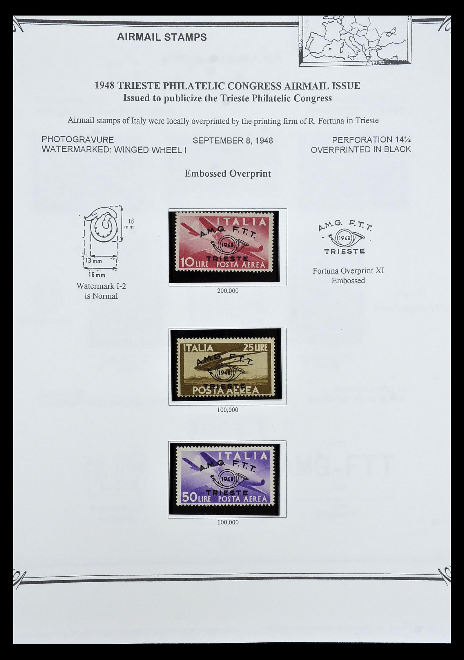 35109 095 - Postzegelverzameling 35109 AMG 1943-1952.
