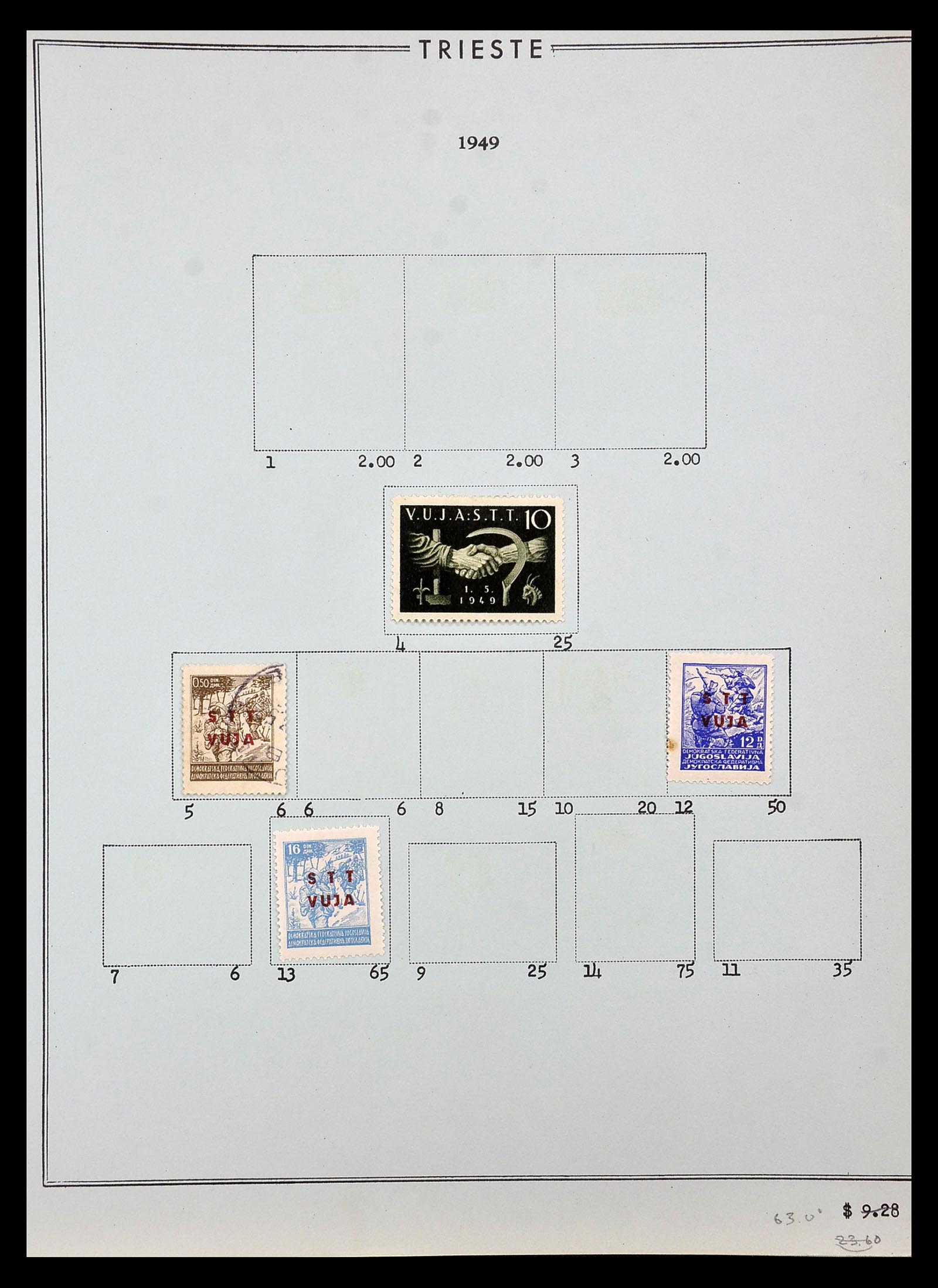 35109 097 - Postzegelverzameling 35109 AMG 1943-1952.