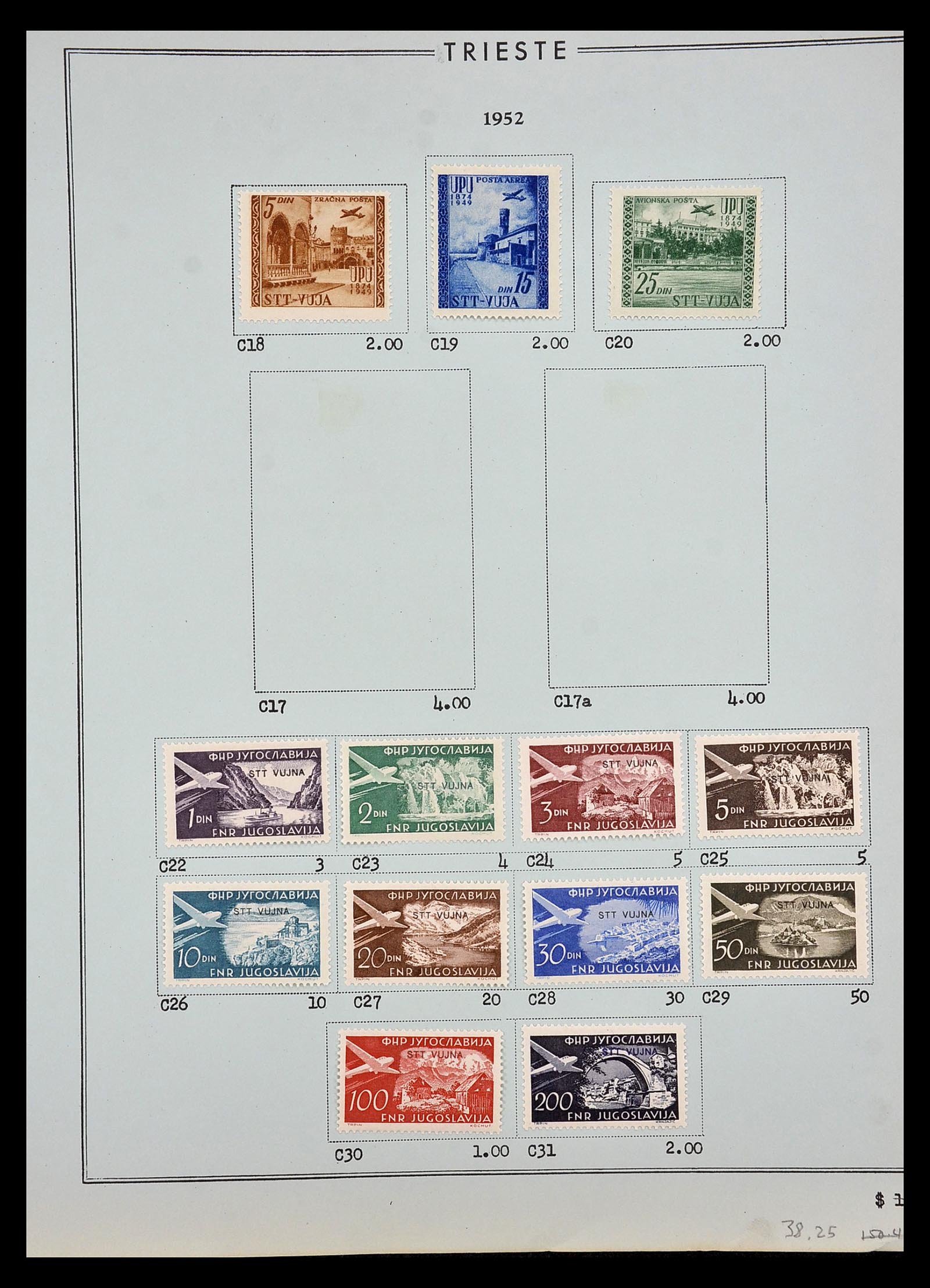 35109 105 - Postzegelverzameling 35109 AMG 1943-1952.