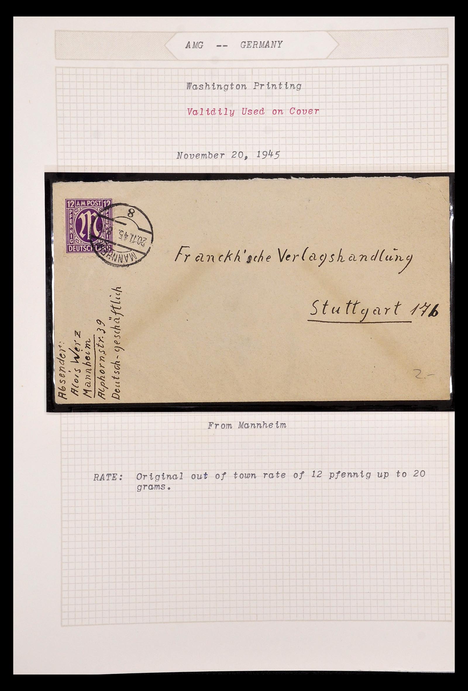 35109 108 - Postzegelverzameling 35109 AMG 1943-1952.