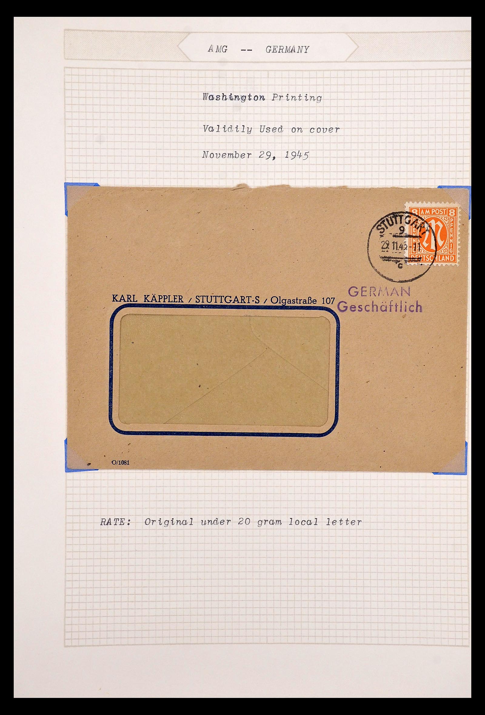 35109 109 - Postzegelverzameling 35109 AMG 1943-1952.