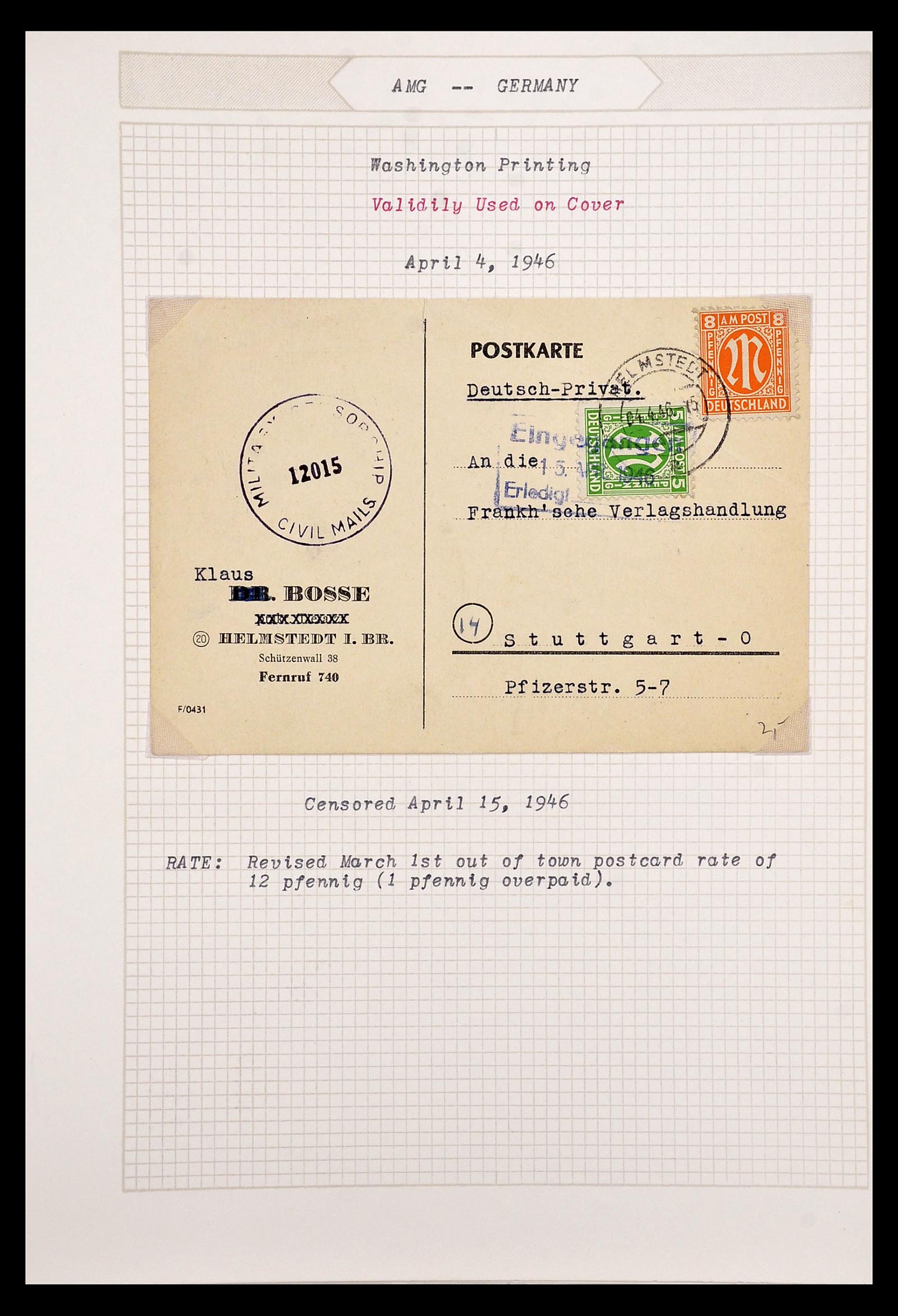 35109 113 - Postzegelverzameling 35109 AMG 1943-1952.