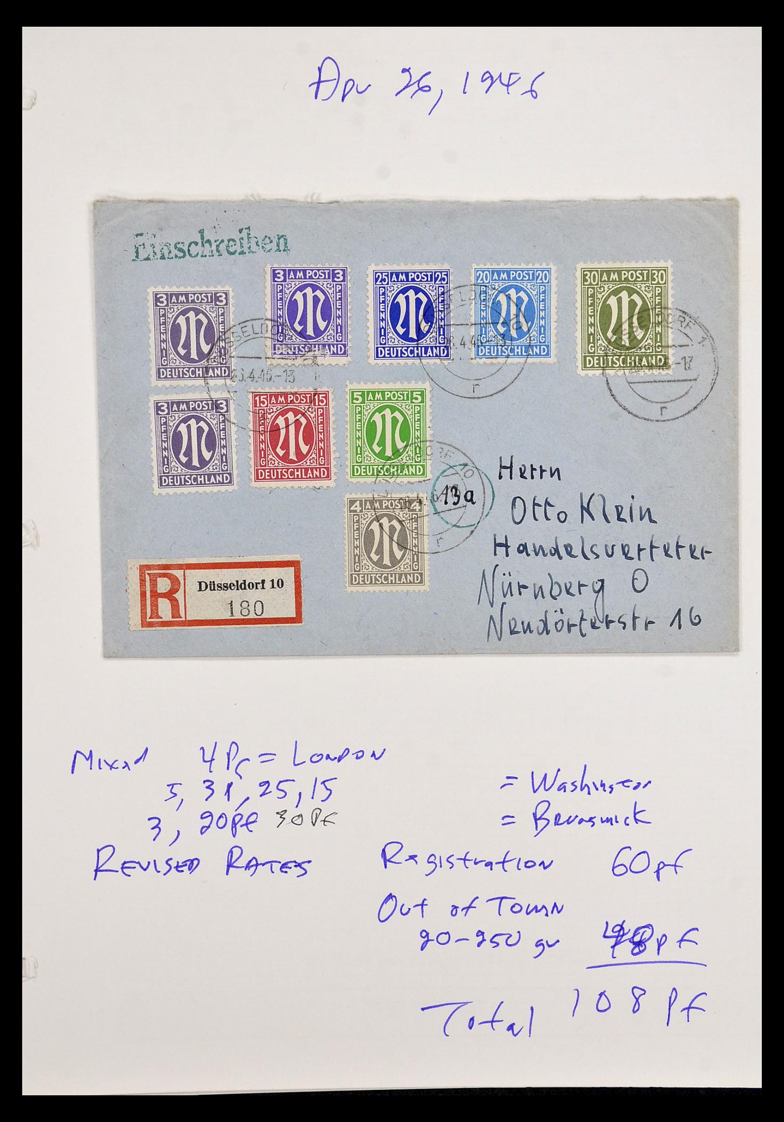 35109 116 - Postzegelverzameling 35109 AMG 1943-1952.