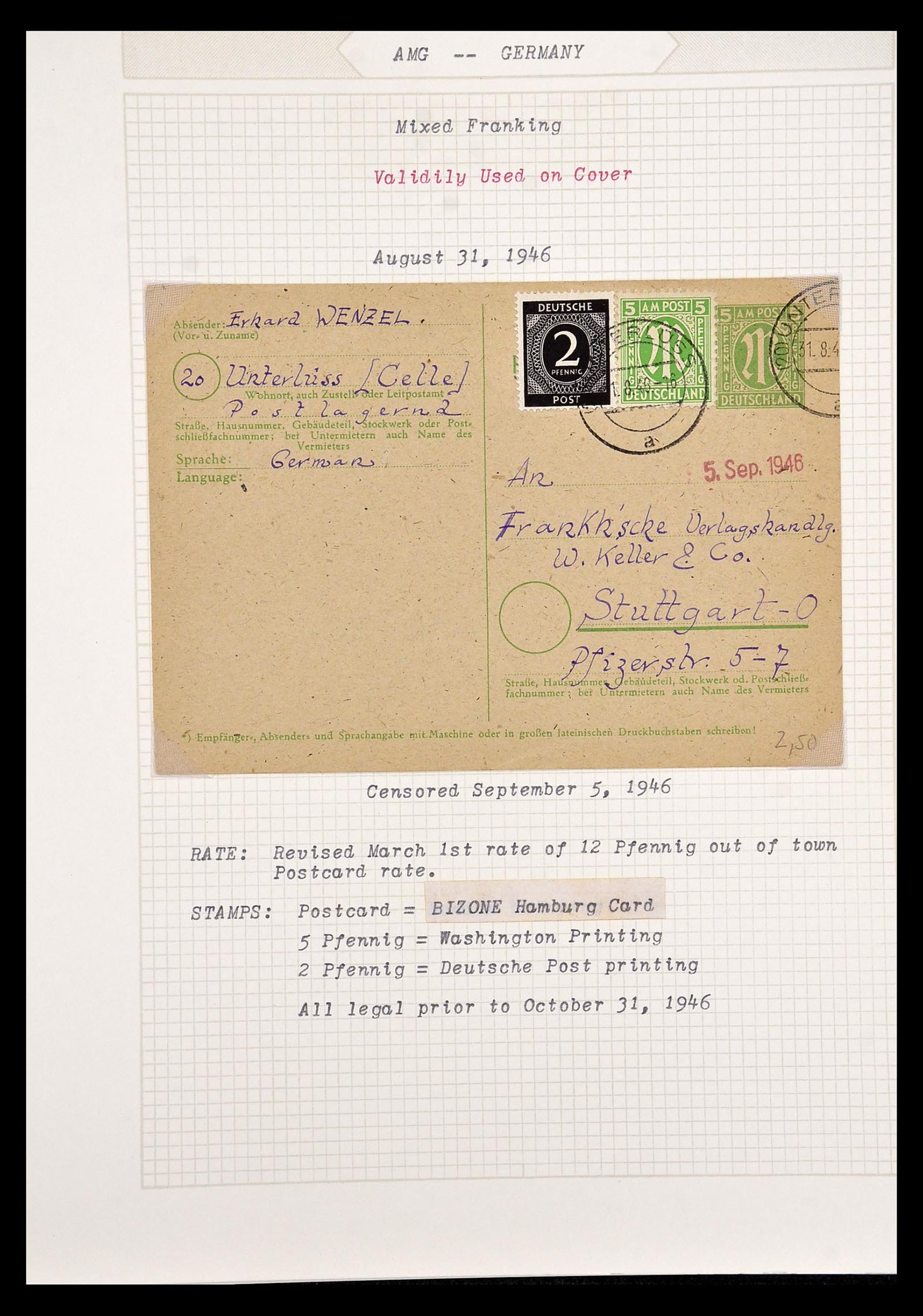 35109 118 - Postzegelverzameling 35109 AMG 1943-1952.