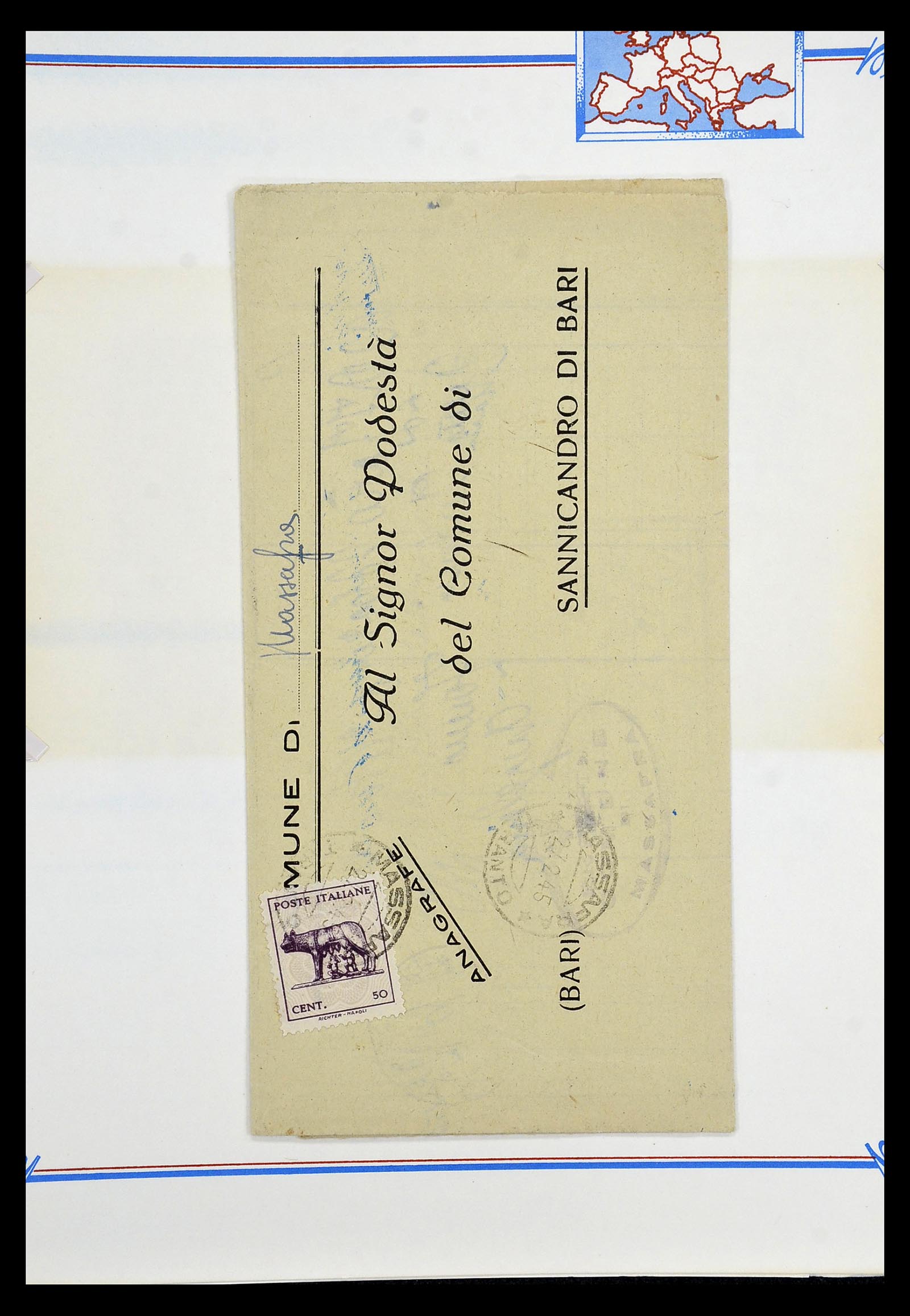 35109 134 - Postzegelverzameling 35109 AMG 1943-1952.