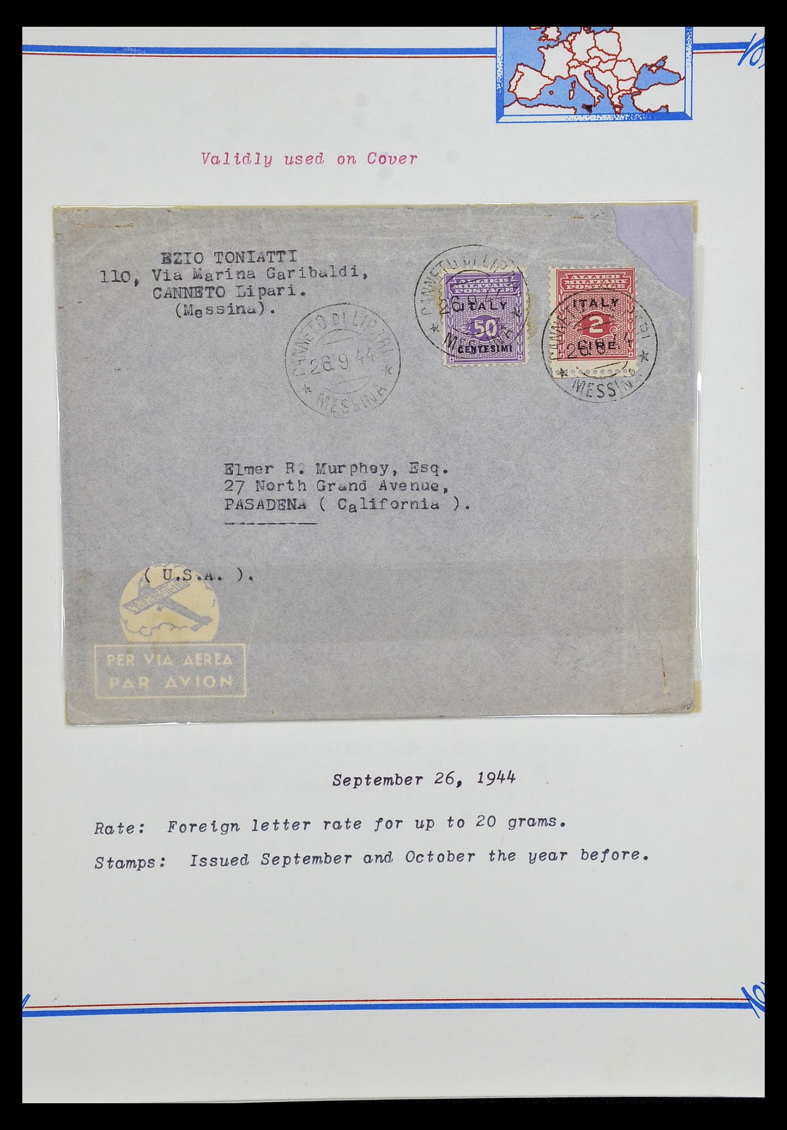35109 138 - Postzegelverzameling 35109 AMG 1943-1952.
