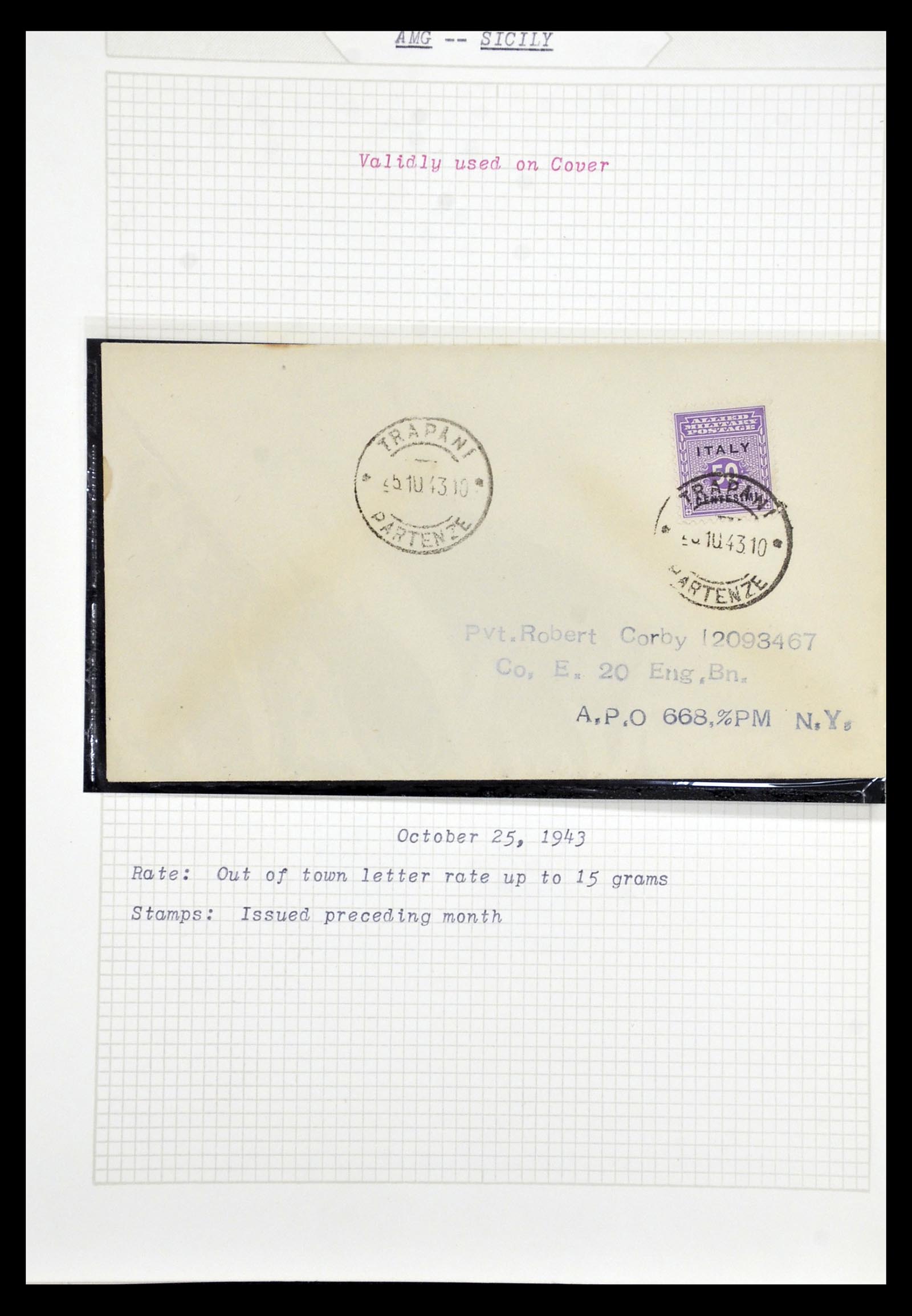 35109 139 - Postzegelverzameling 35109 AMG 1943-1952.