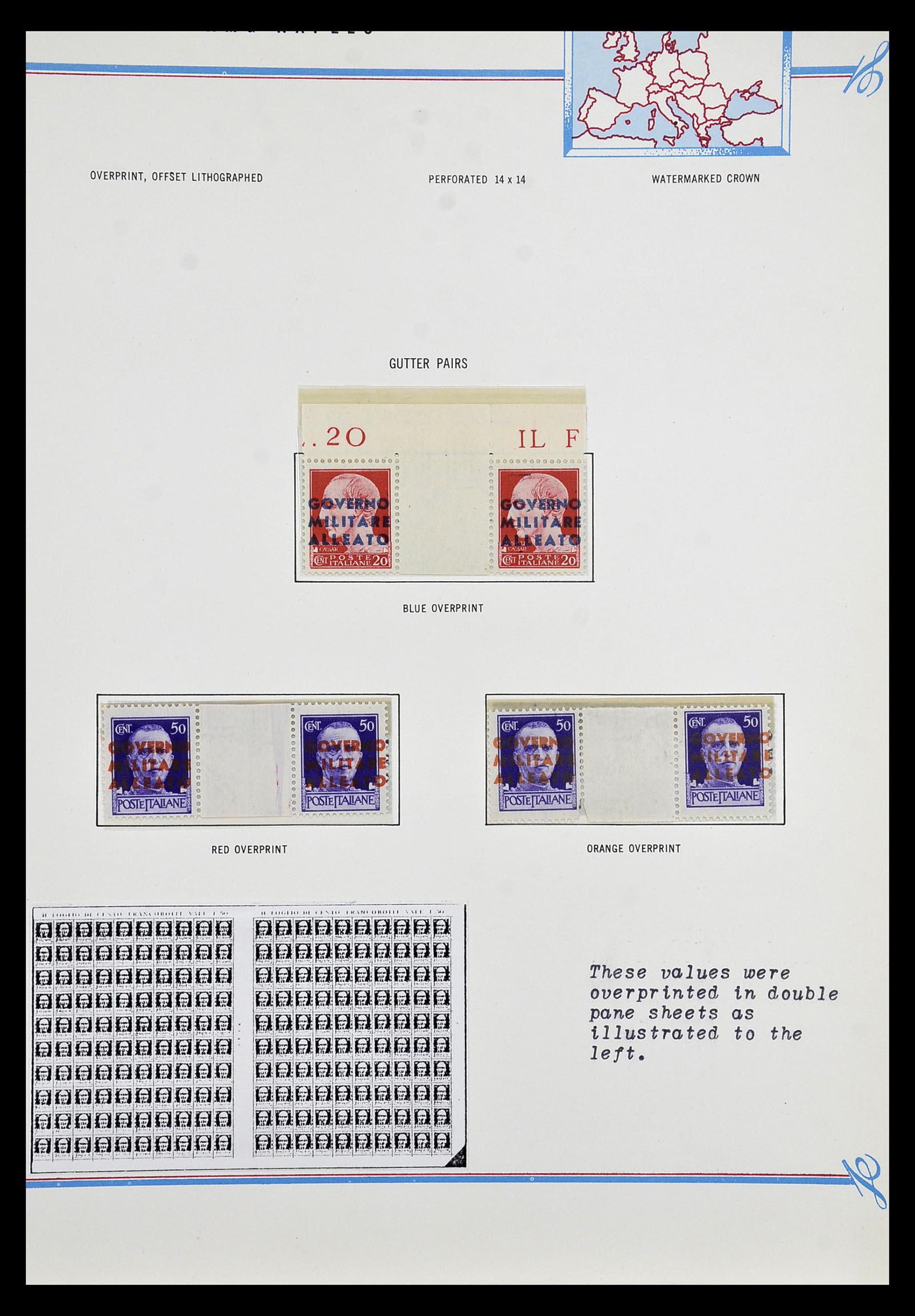 35109 141 - Postzegelverzameling 35109 AMG 1943-1952.