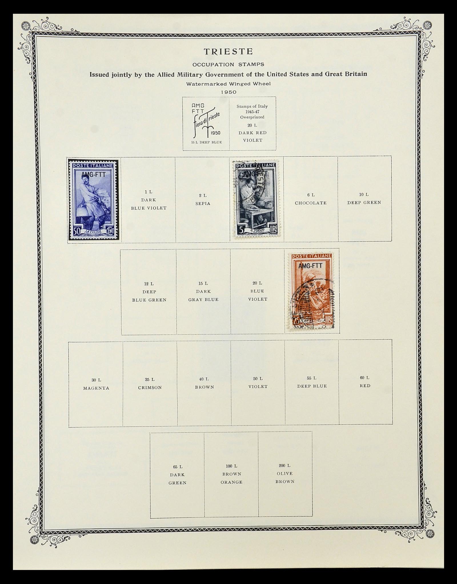 35109 143 - Postzegelverzameling 35109 AMG 1943-1952.
