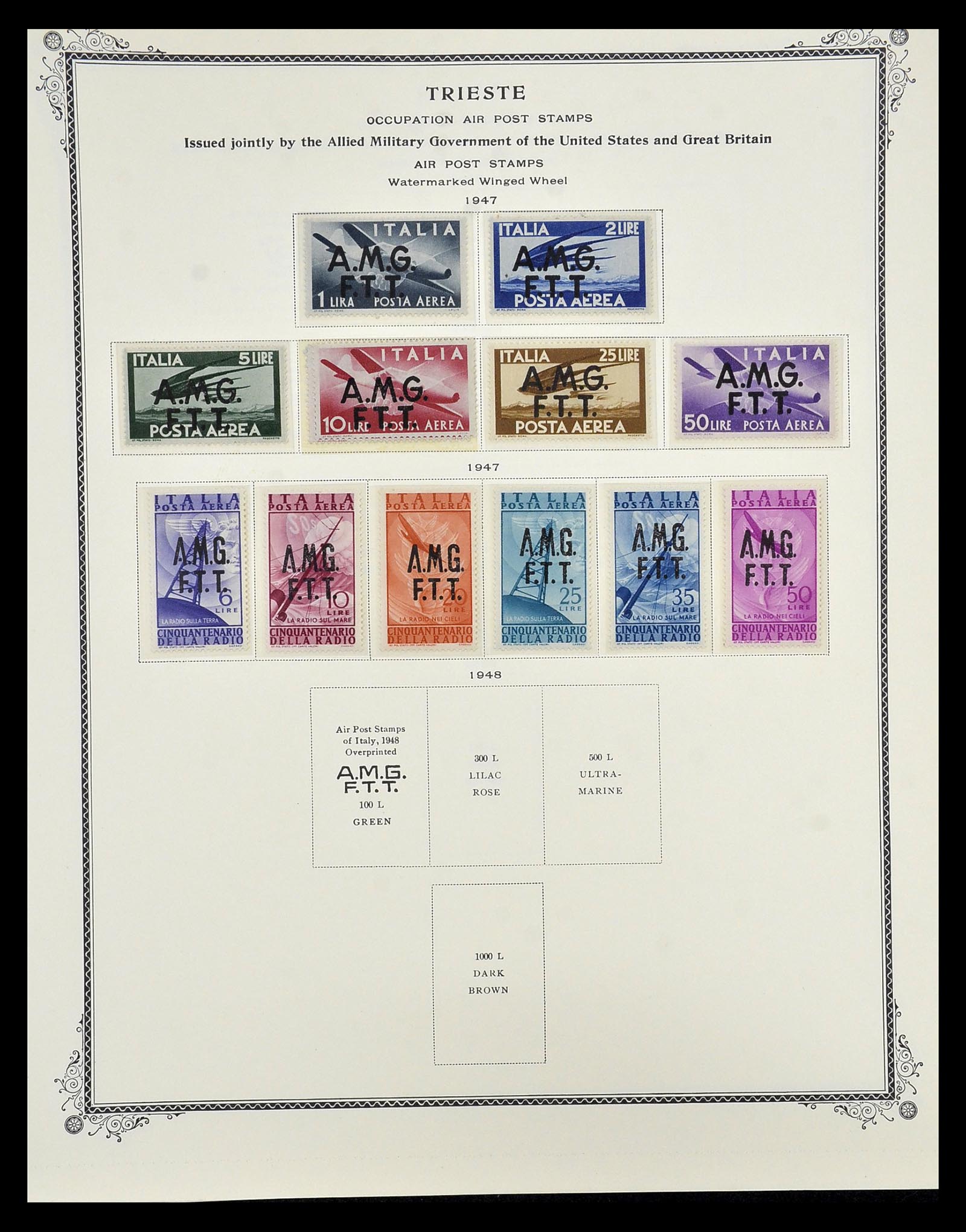 35109 145 - Postzegelverzameling 35109 AMG 1943-1952.