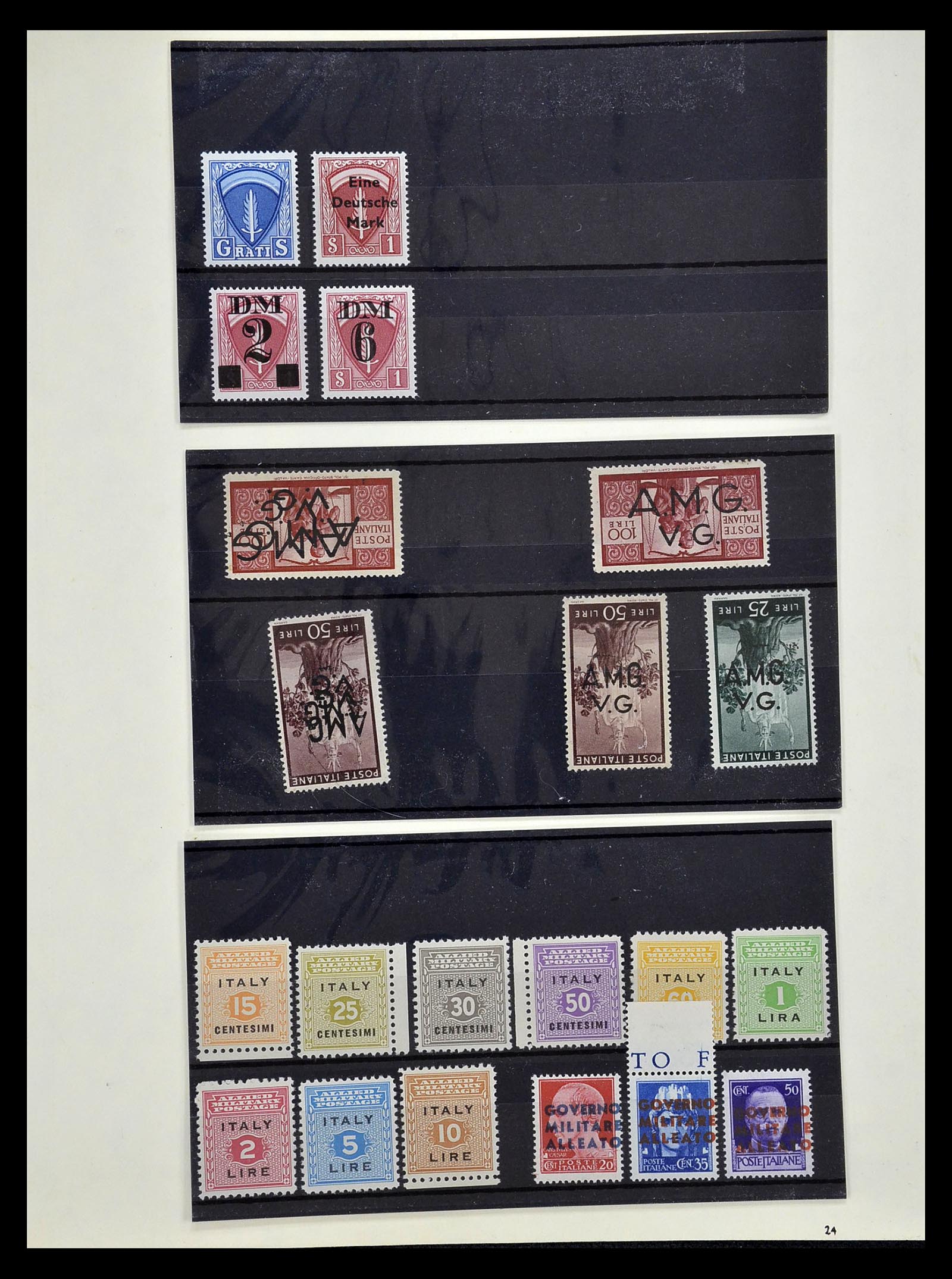 35109 162 - Postzegelverzameling 35109 AMG 1943-1952.