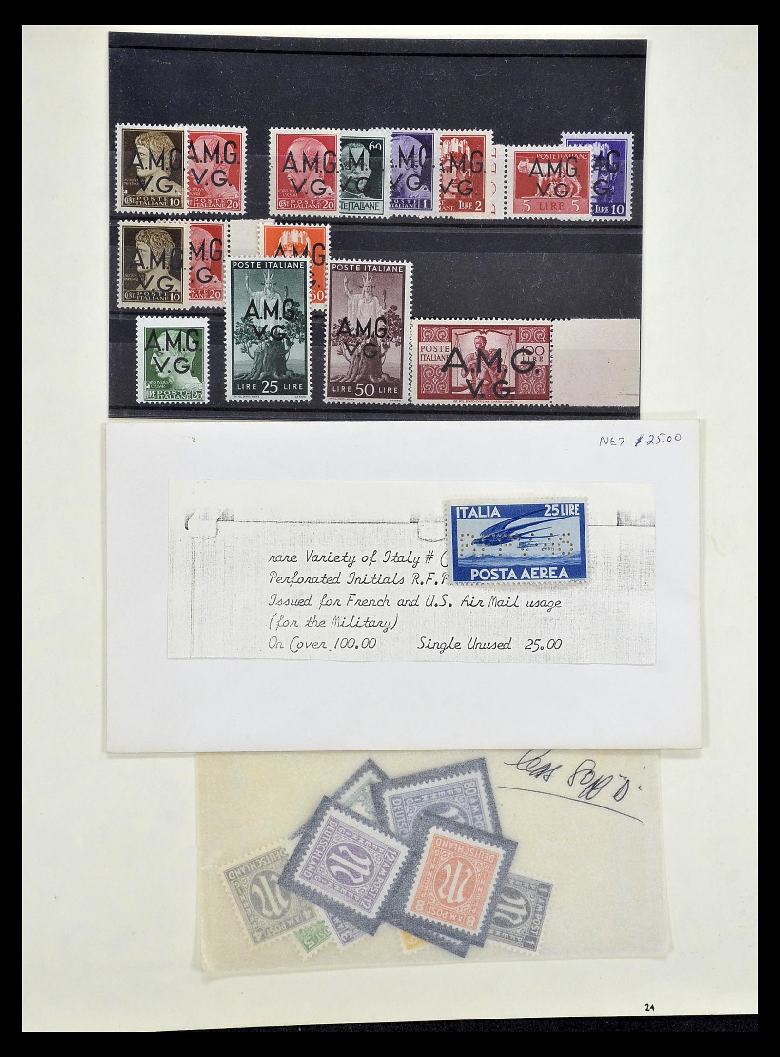 35109 163 - Postzegelverzameling 35109 AMG 1943-1952.