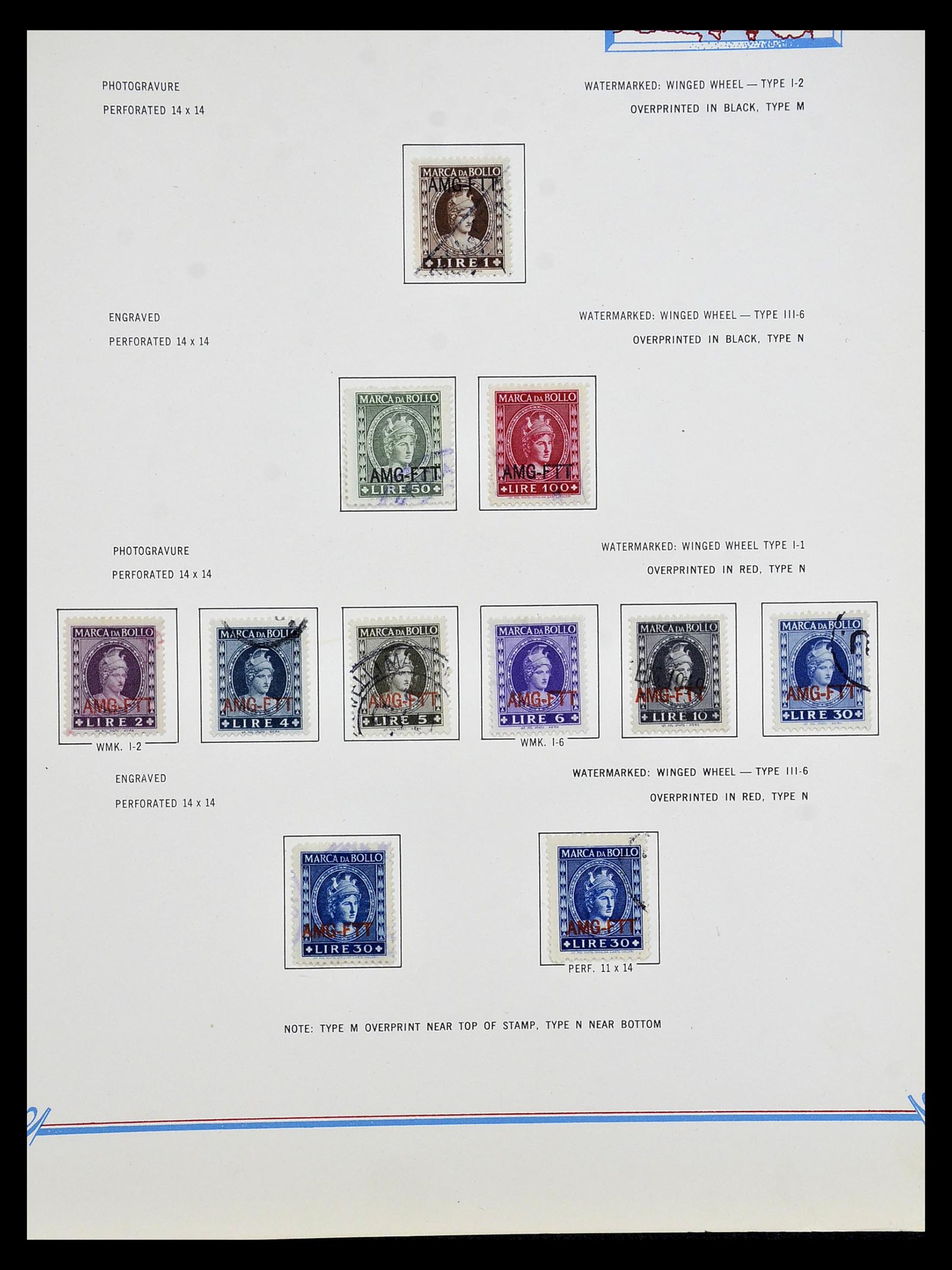35109 168 - Postzegelverzameling 35109 AMG 1943-1952.