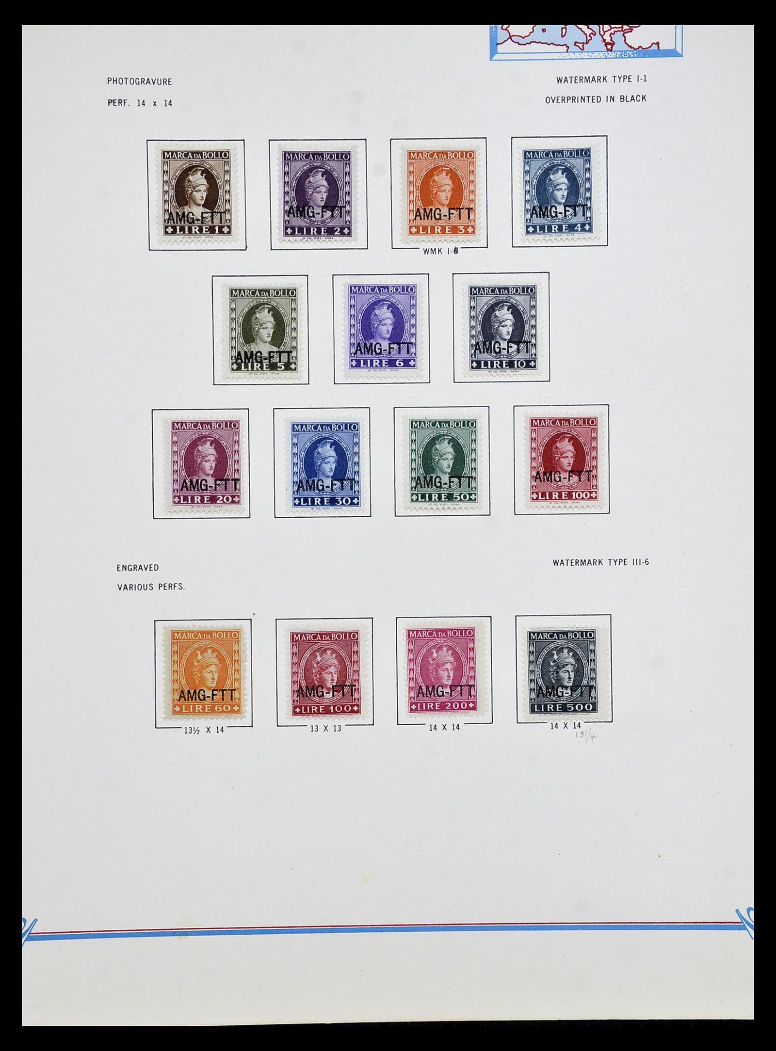 35109 170 - Postzegelverzameling 35109 AMG 1943-1952.