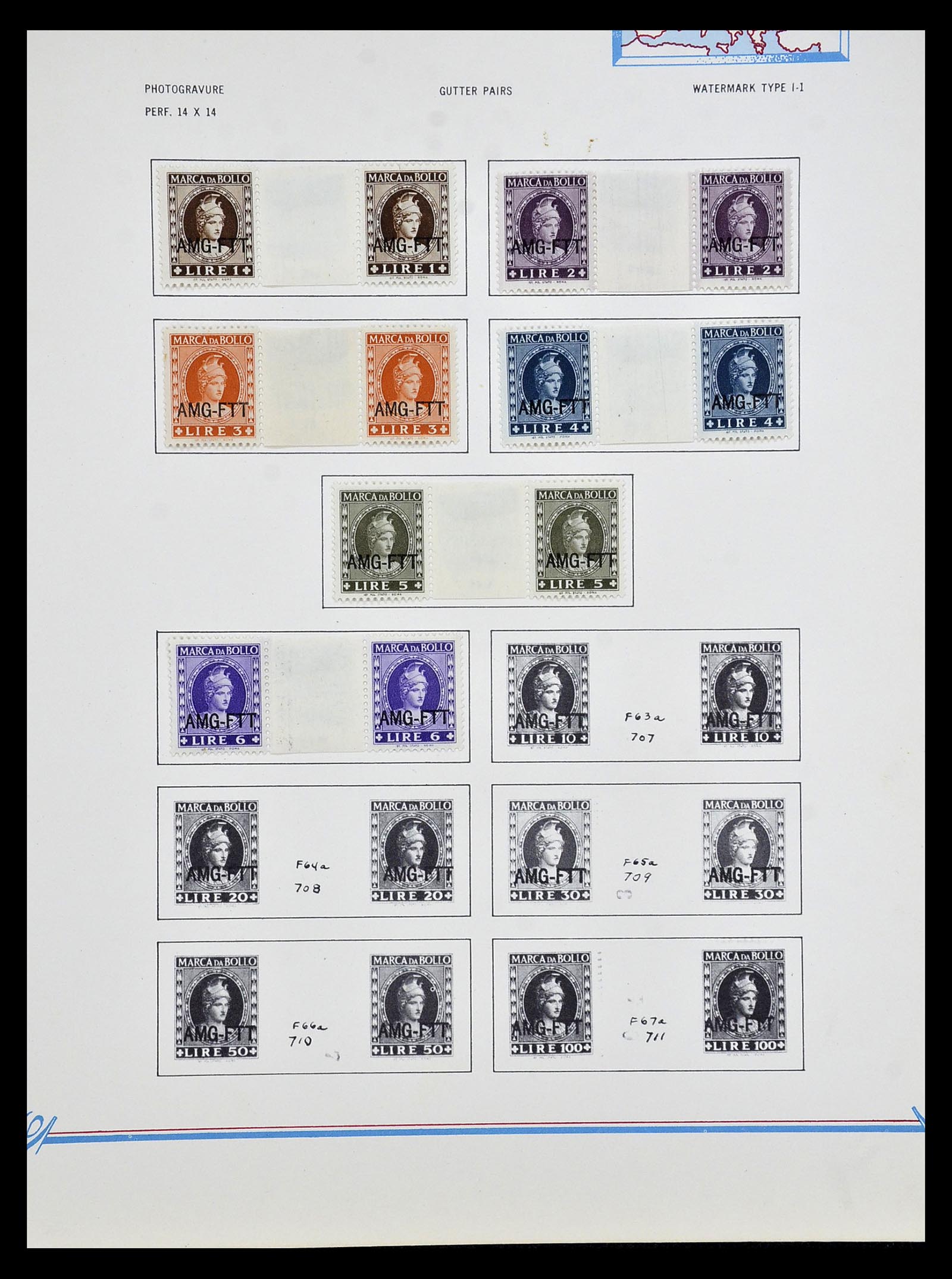 35109 172 - Postzegelverzameling 35109 AMG 1943-1952.