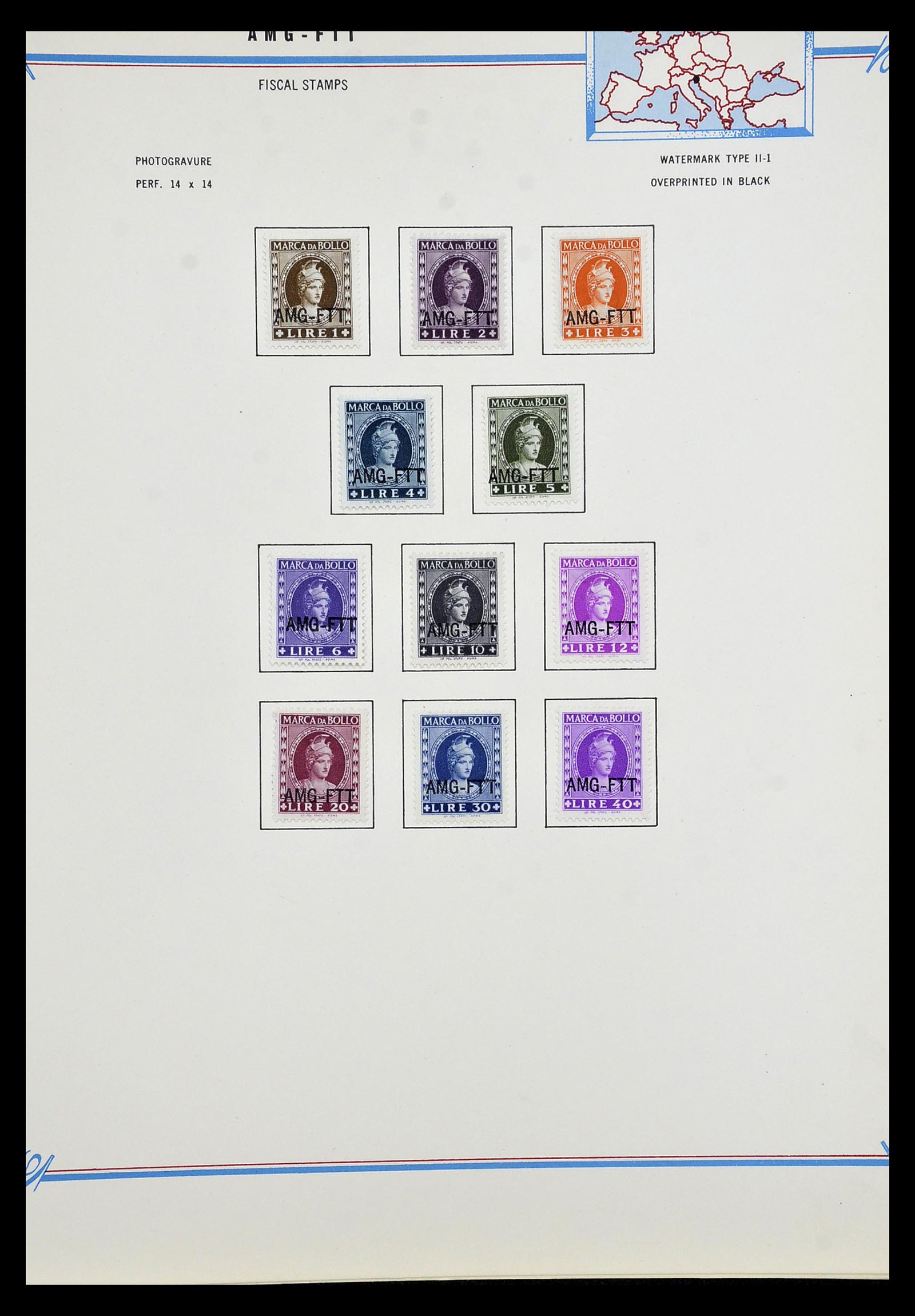 35109 179 - Postzegelverzameling 35109 AMG 1943-1952.
