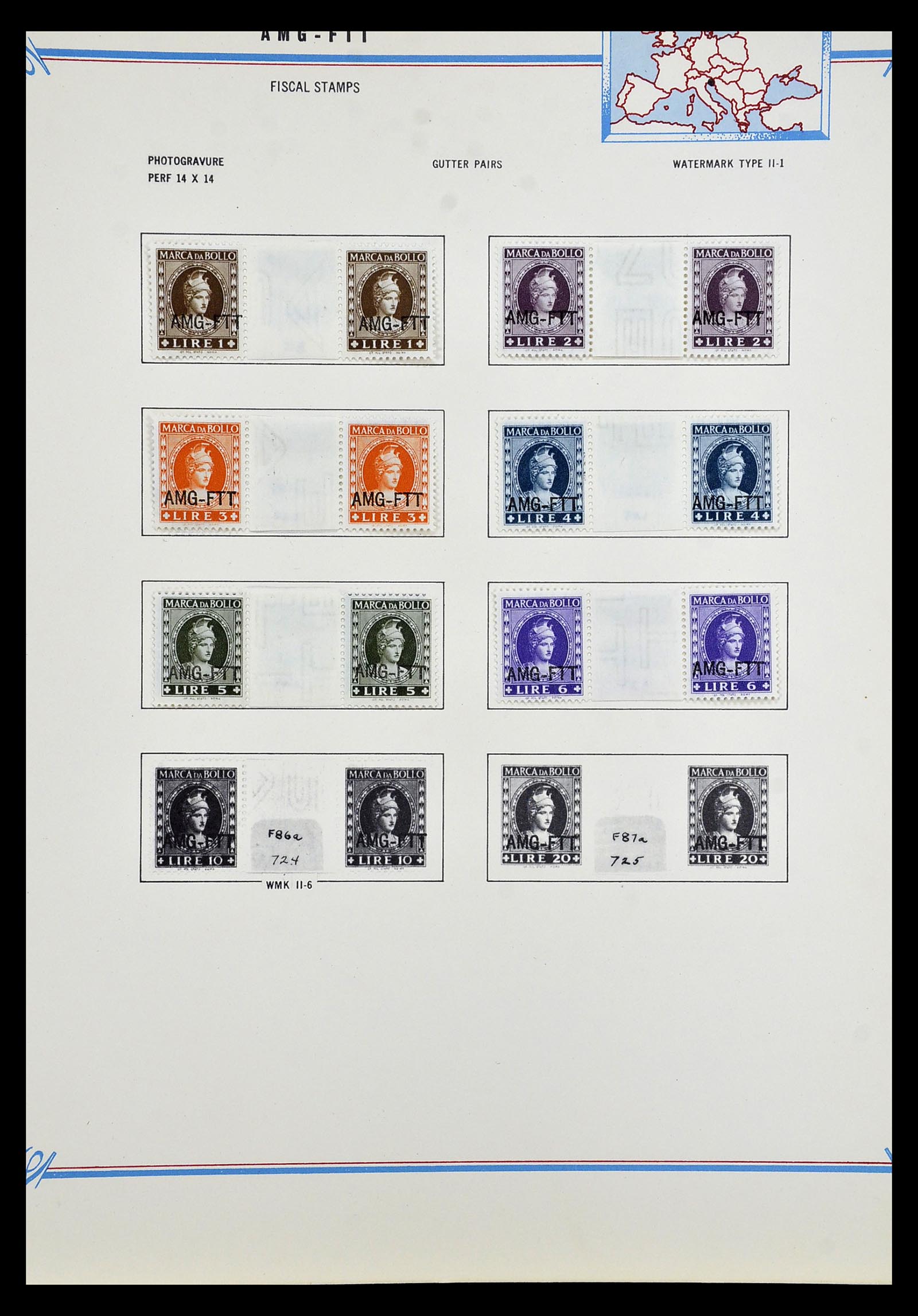 35109 180 - Postzegelverzameling 35109 AMG 1943-1952.