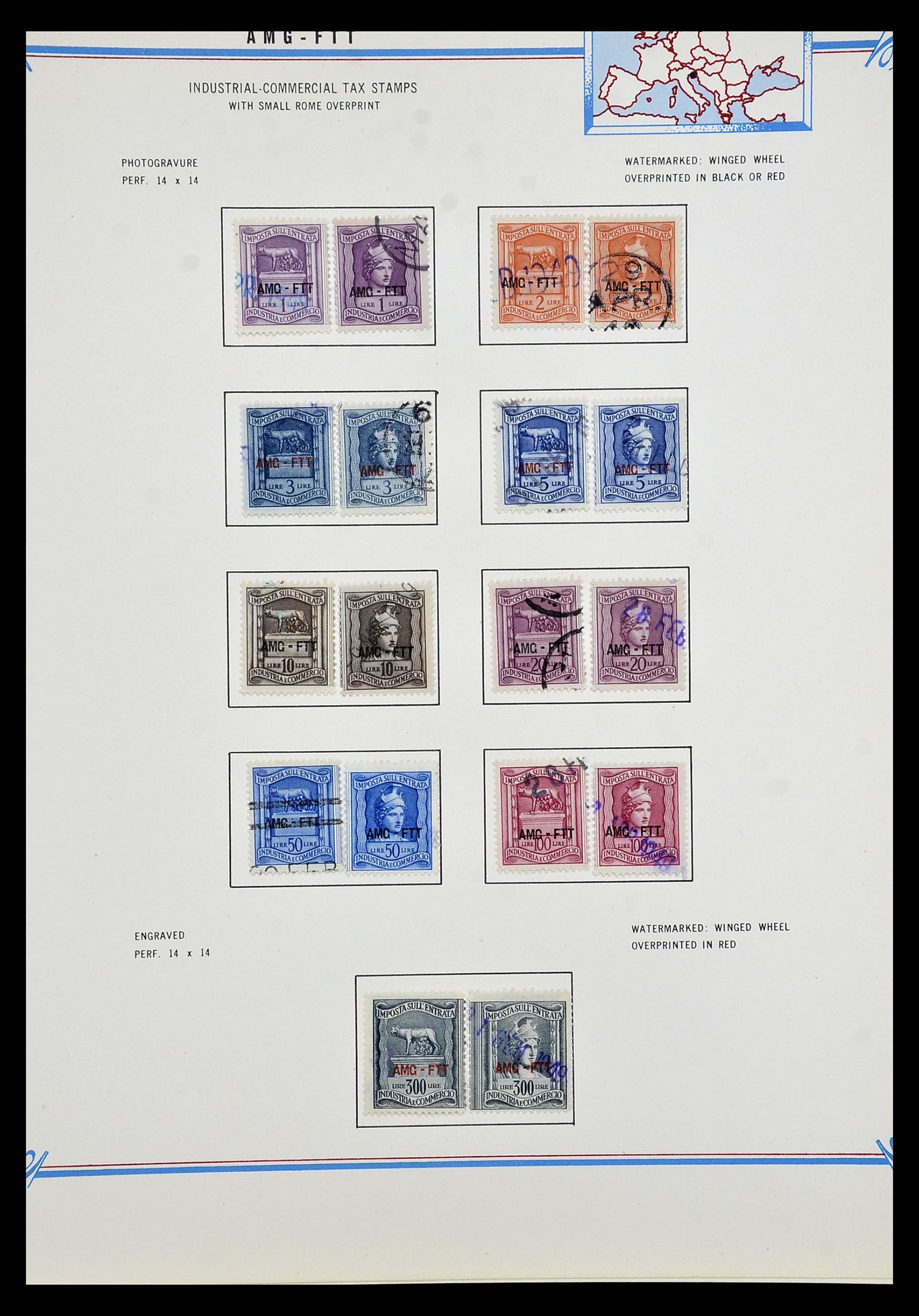 35109 181 - Postzegelverzameling 35109 AMG 1943-1952.