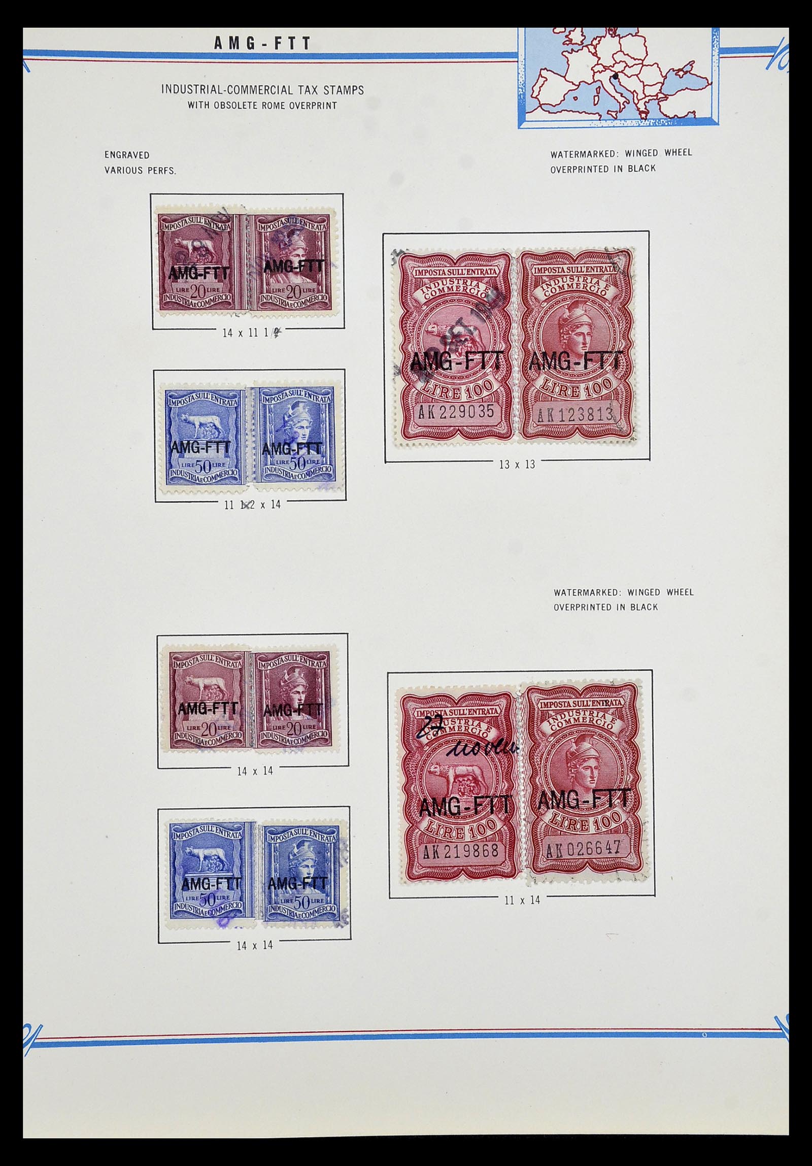 35109 184 - Postzegelverzameling 35109 AMG 1943-1952.
