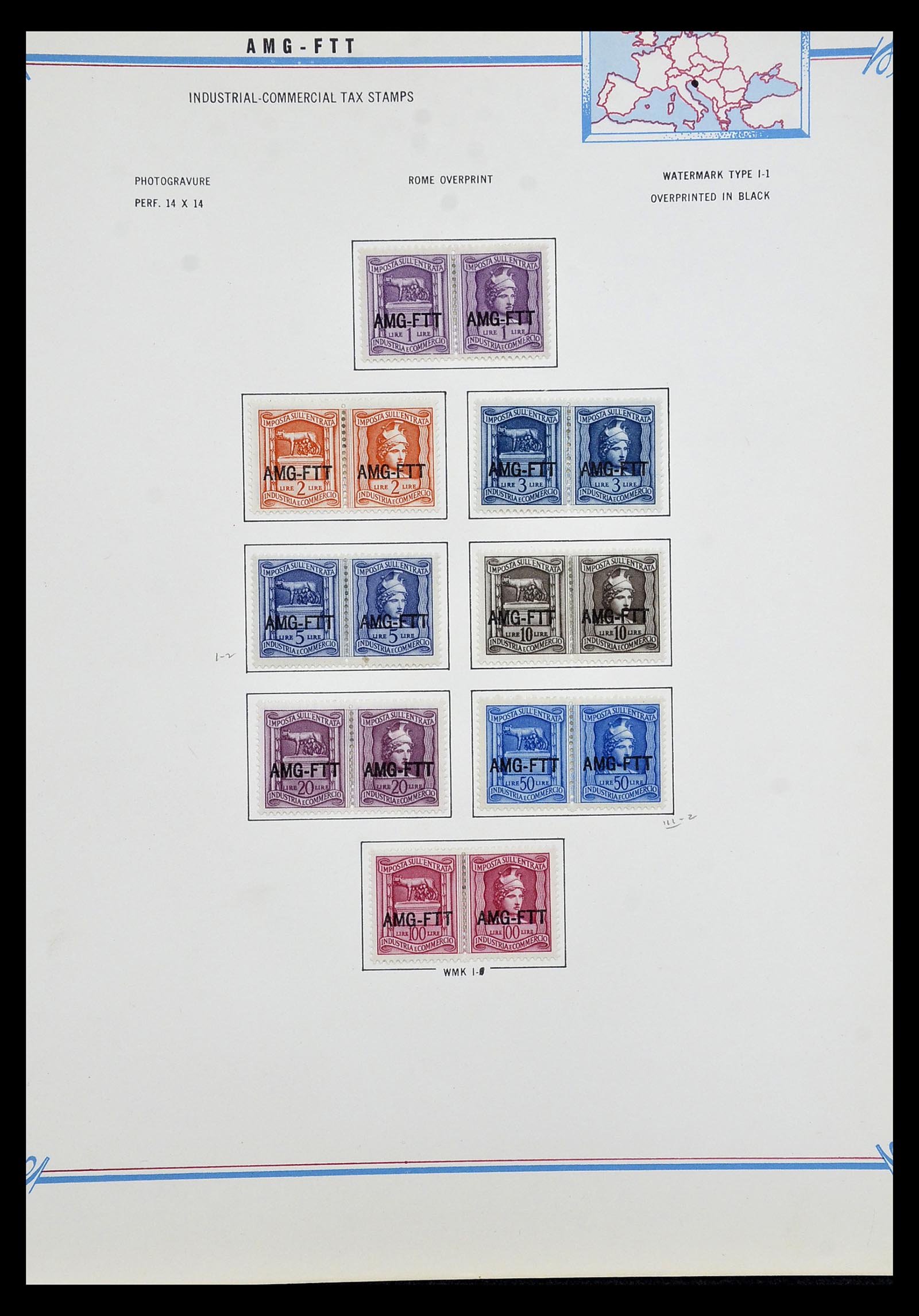 35109 185 - Postzegelverzameling 35109 AMG 1943-1952.