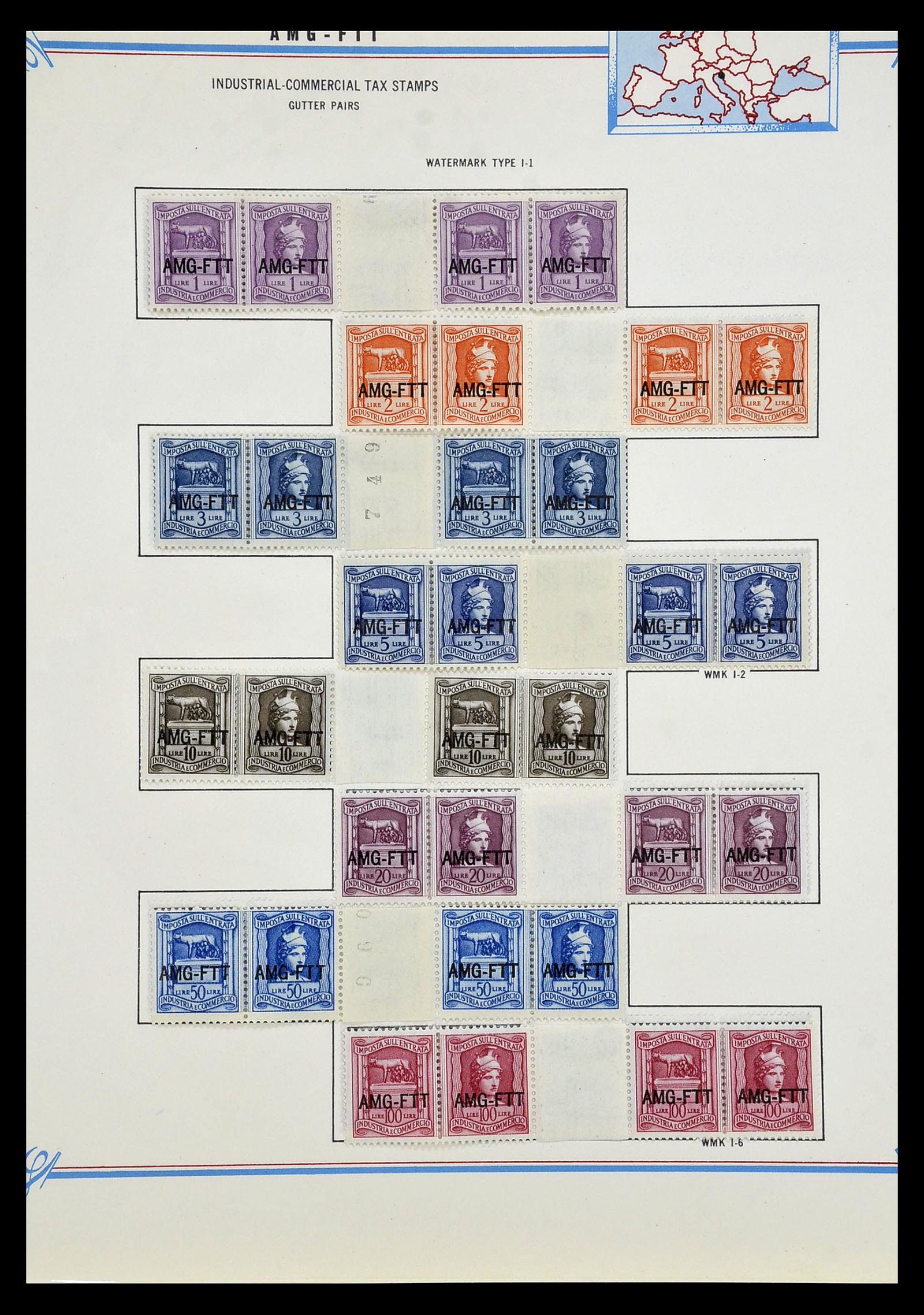 35109 186 - Postzegelverzameling 35109 AMG 1943-1952.